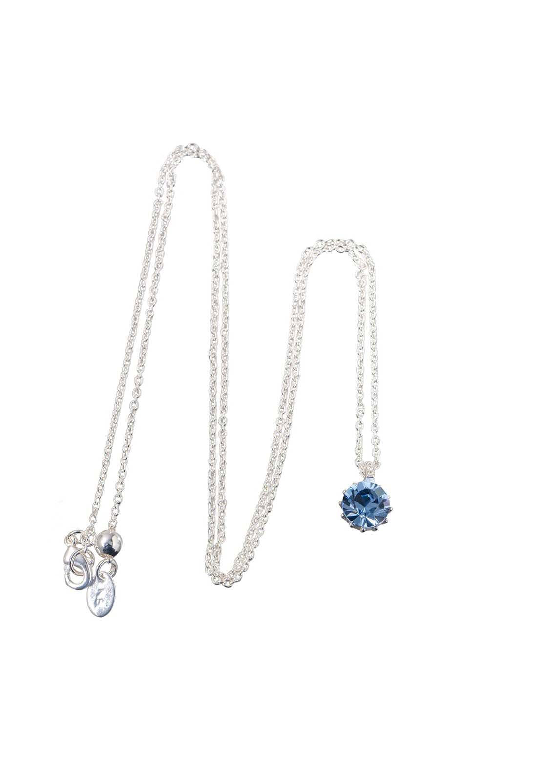 Newbridge Jewellery Light Sapphire Crystal Pendant - Silver 1 Shaws Department Stores
