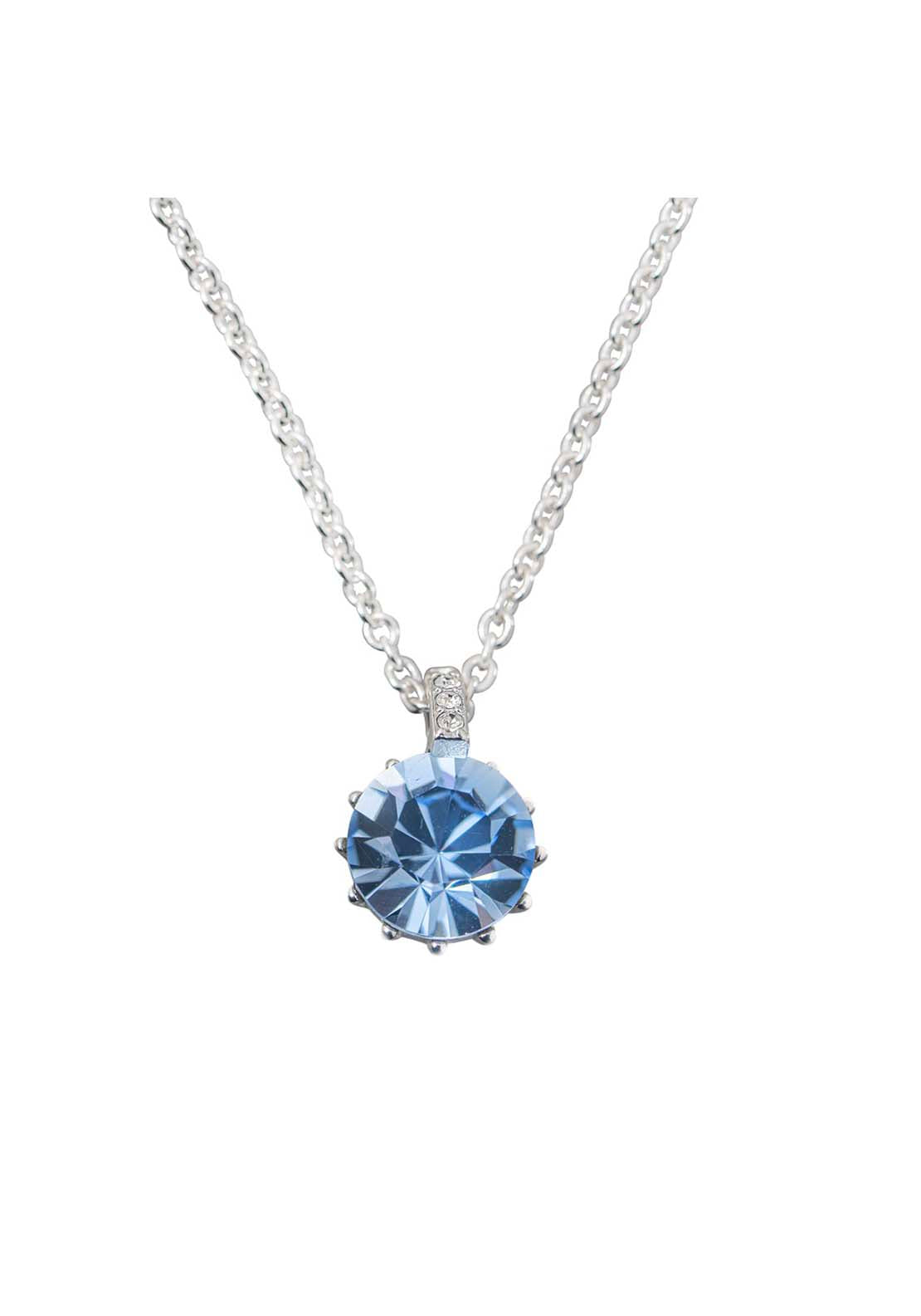 Newbridge Jewellery Light Sapphire Crystal Pendant - Silver 2 Shaws Department Stores
