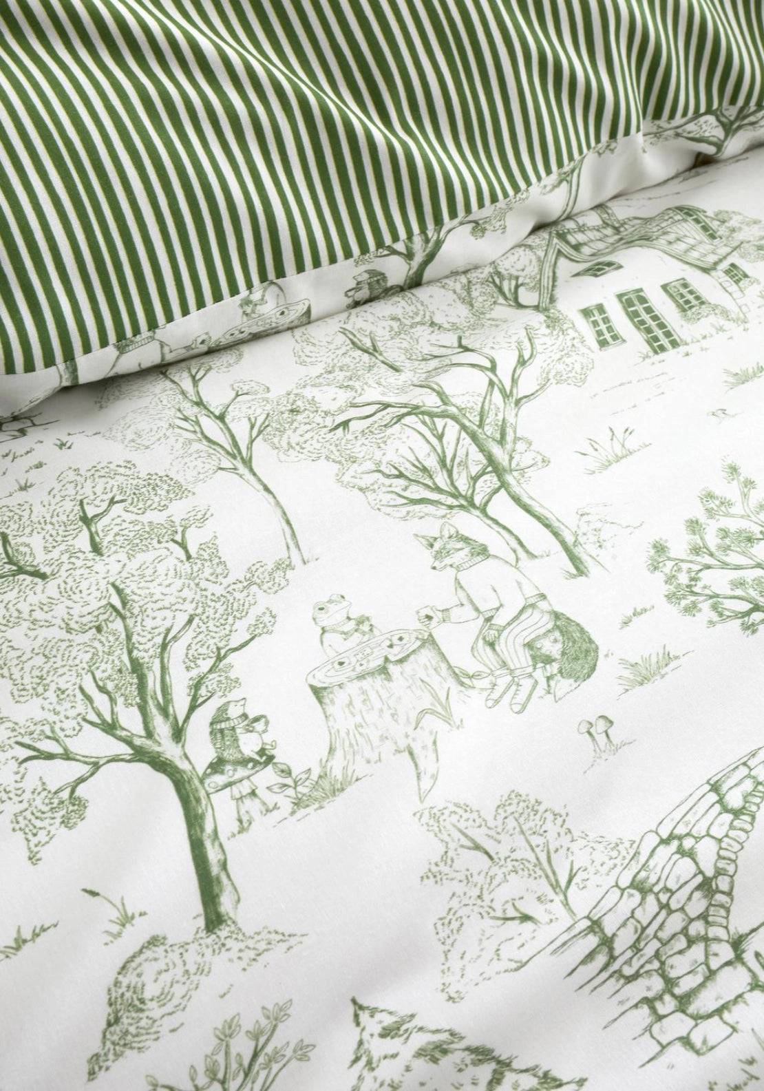 Forest Toile Duvet Cover Set - Green