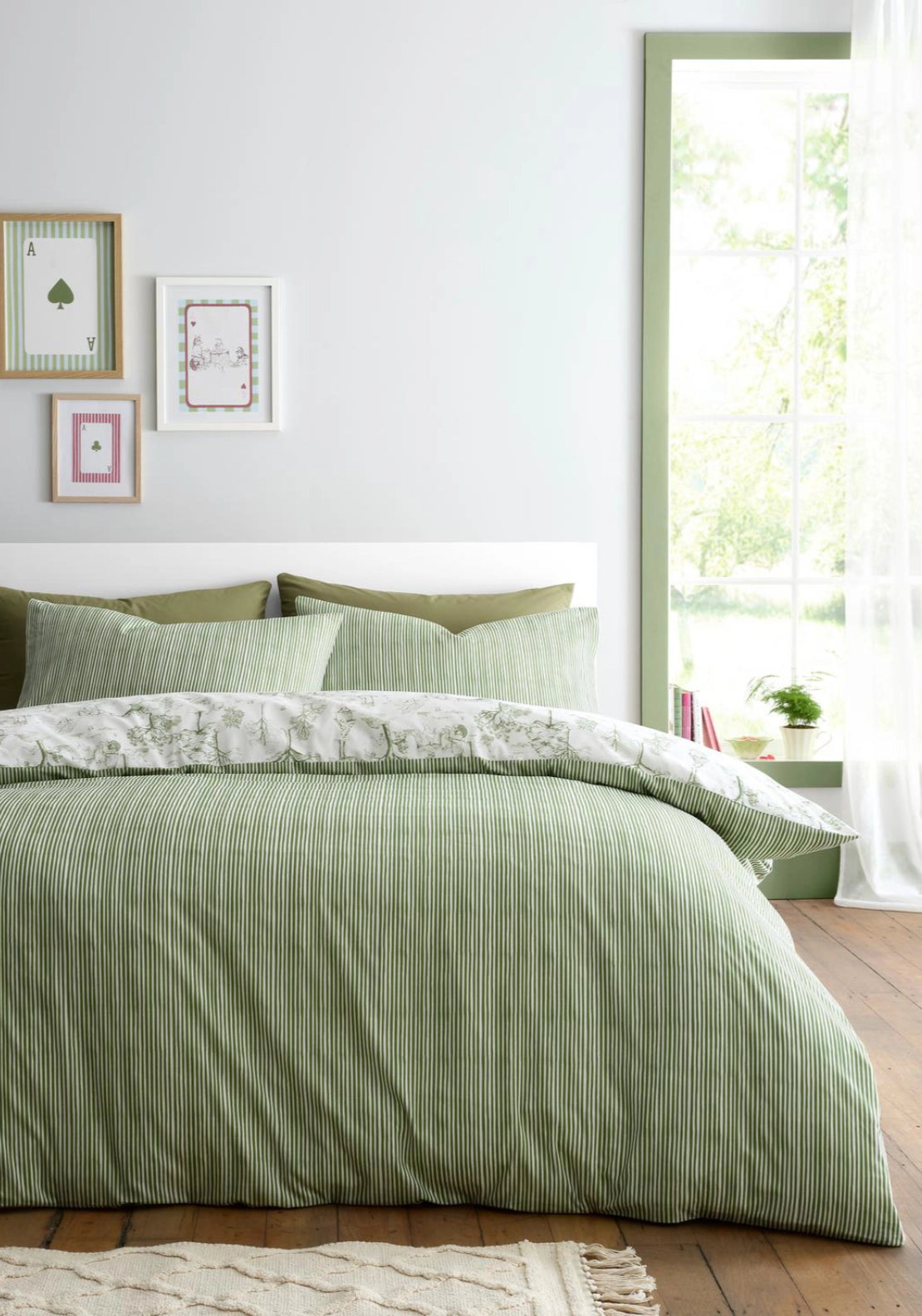 Forest Toile Duvet Cover Set - Green