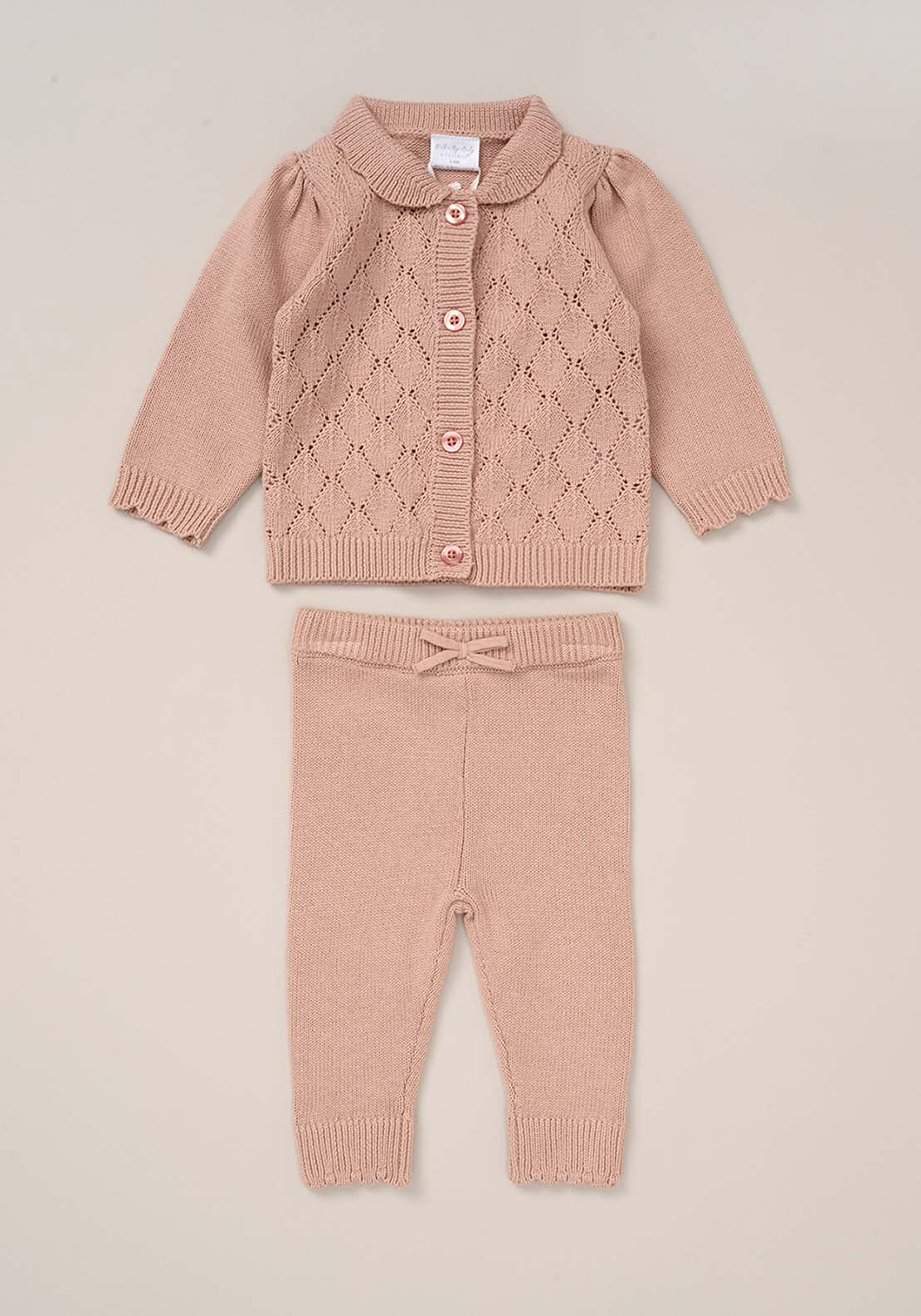 Jainco 2 Piece Knit Set - Pink 1 Shaws Department Stores