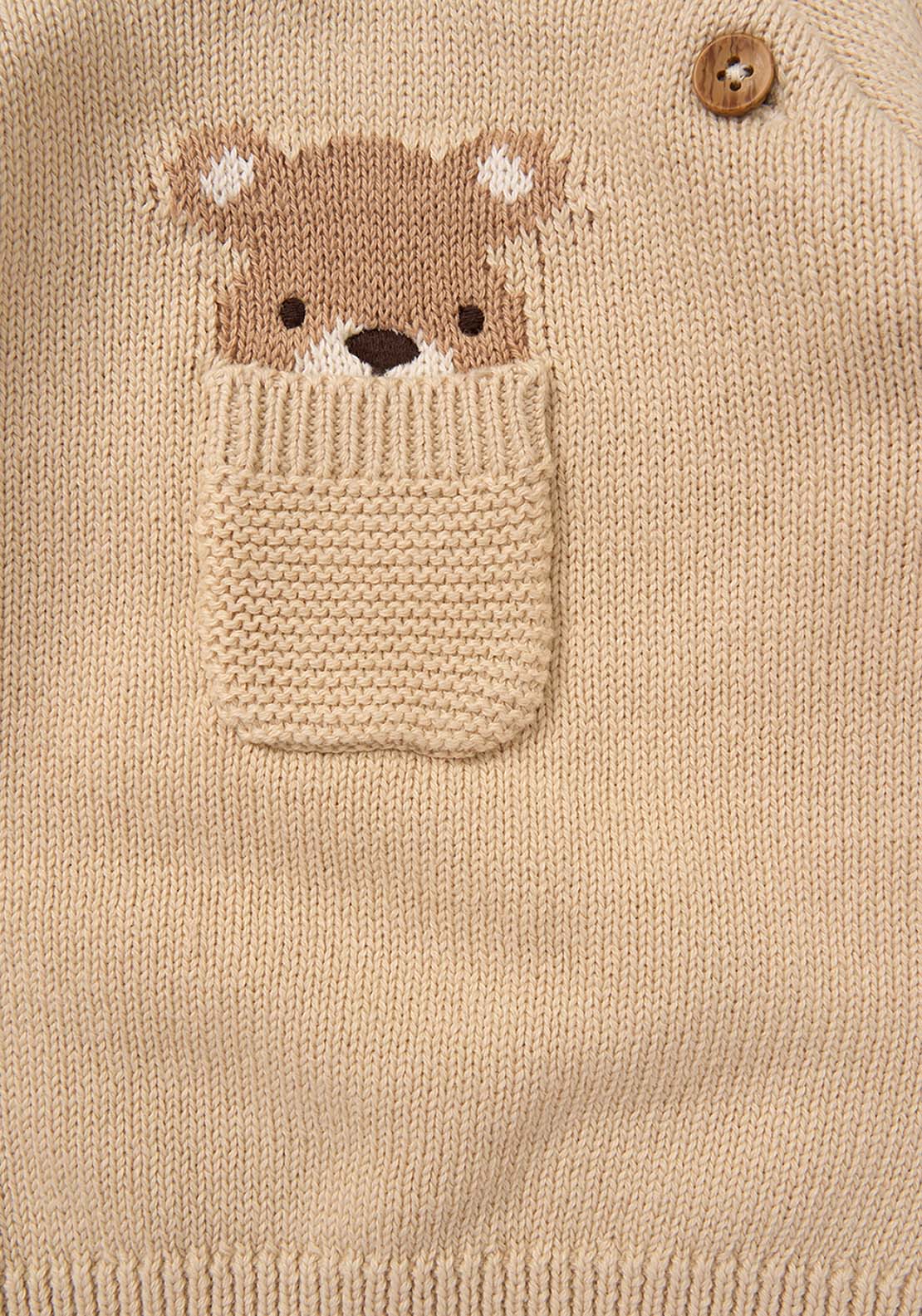 Bear Knit Set - Beige