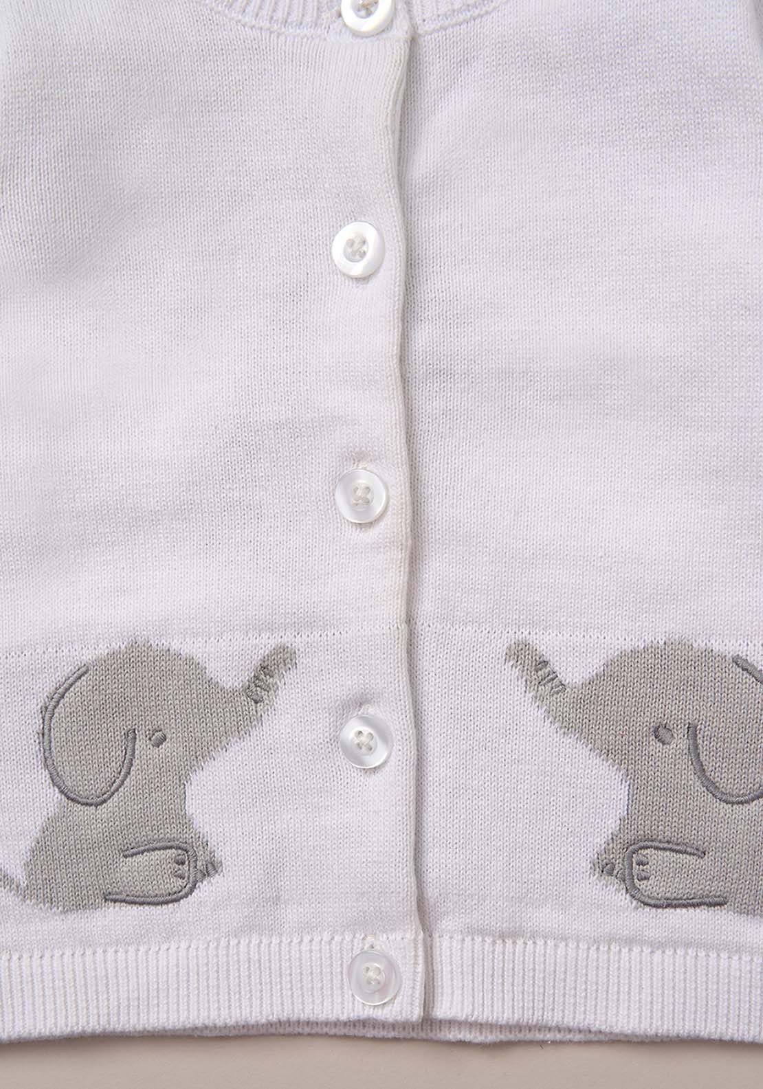 Elephant Knit Set - White