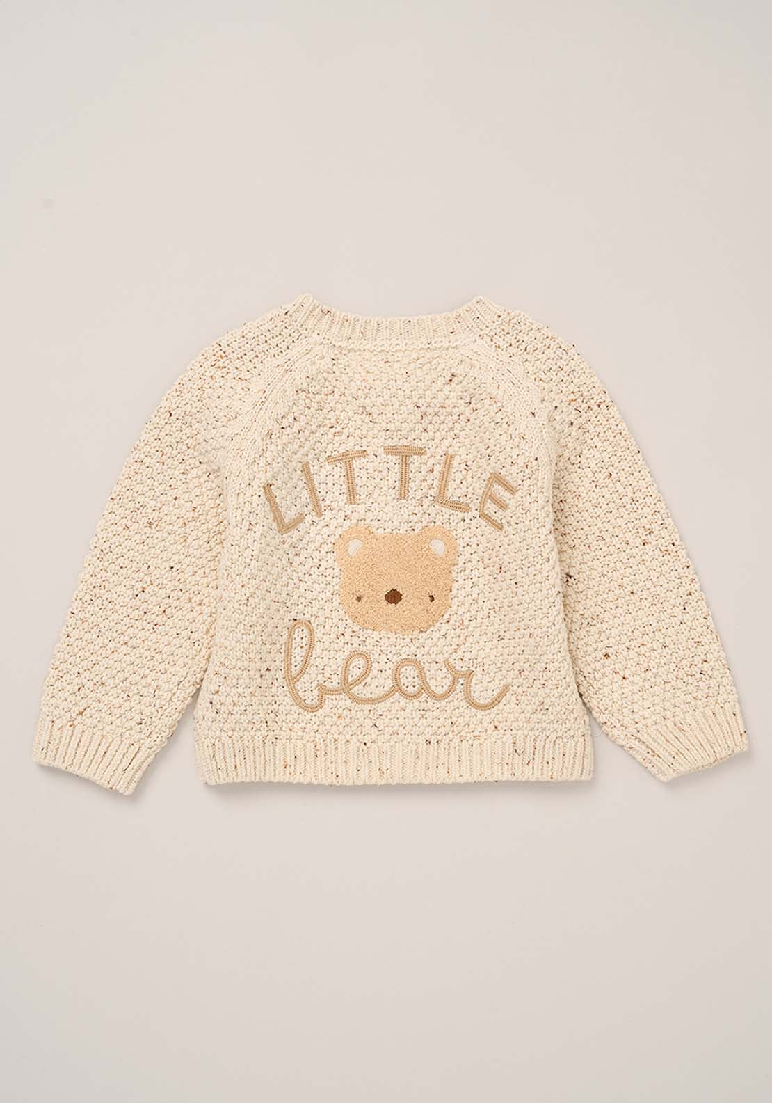 Jainco Little Bear Knitted Cardigan - Beige 2 Shaws Department Stores