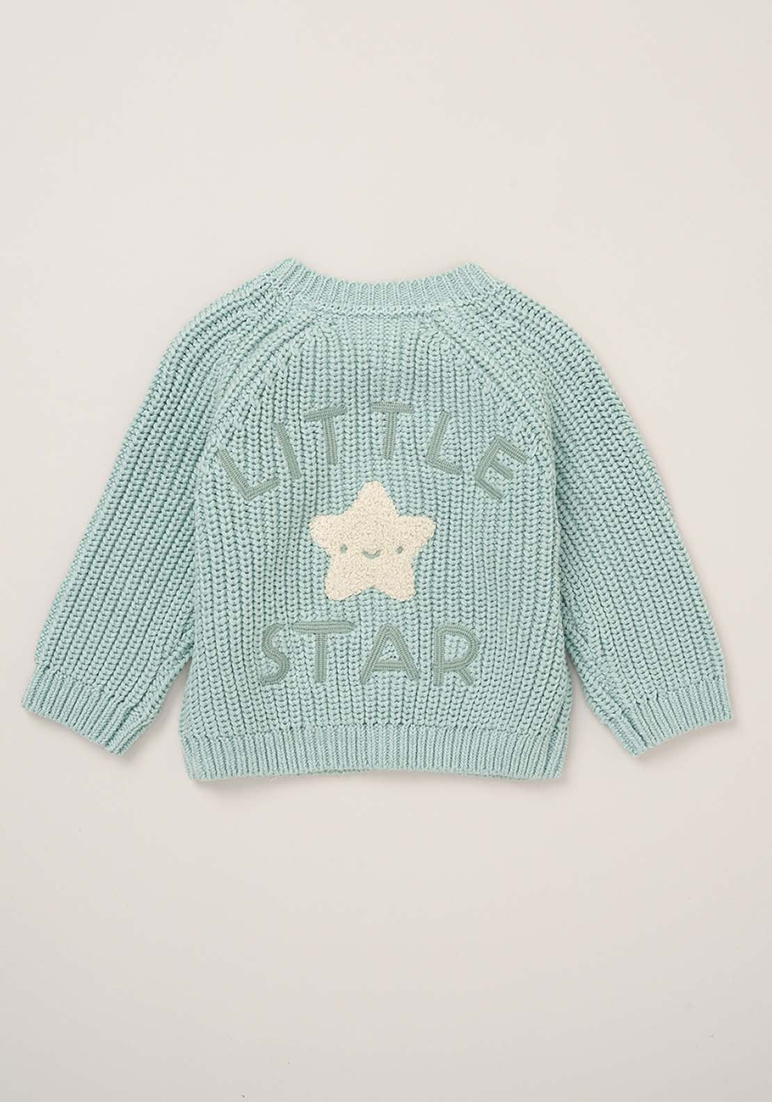 Jainco Little Star Knitted Cardigan - Blue 2 Shaws Department Stores