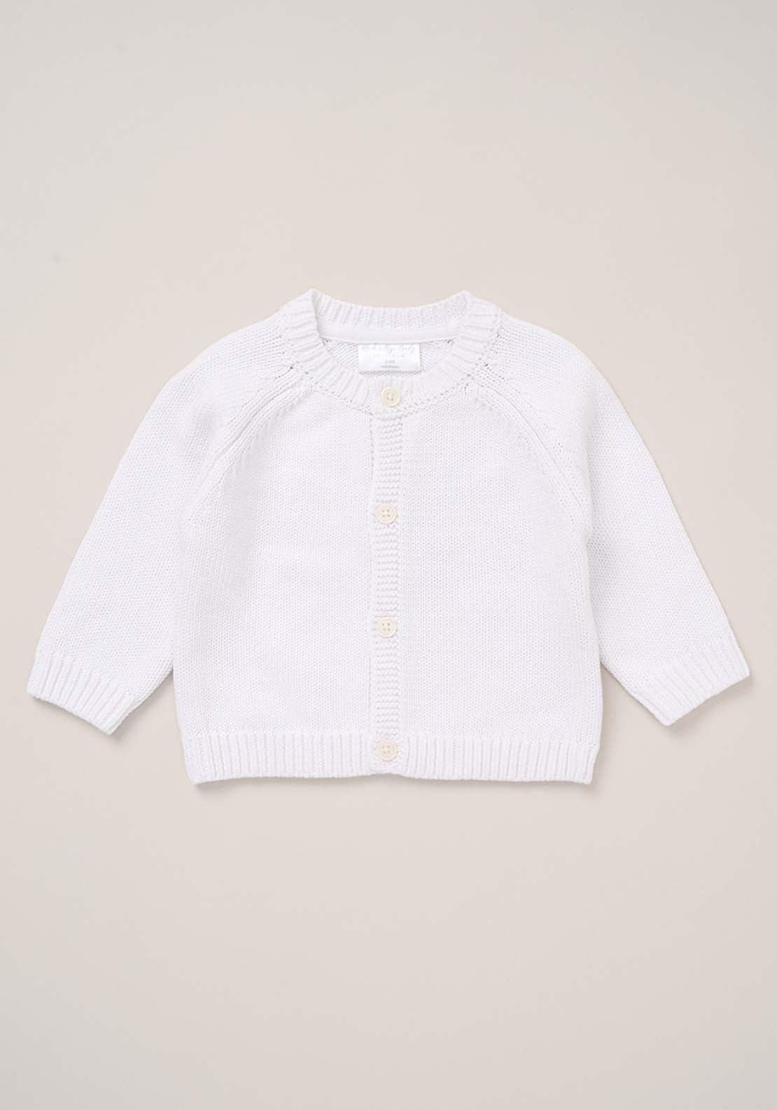 Jainco Little One Knitted Cardigan - White 1 Shaws Department Stores