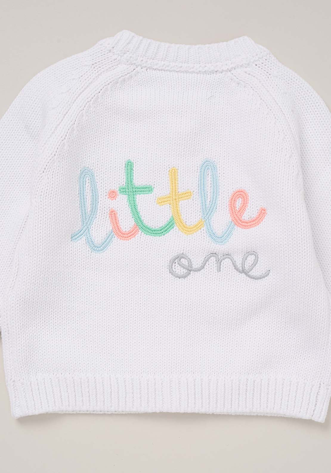 Jainco Little One Knitted Cardigan - White 3 Shaws Department Stores