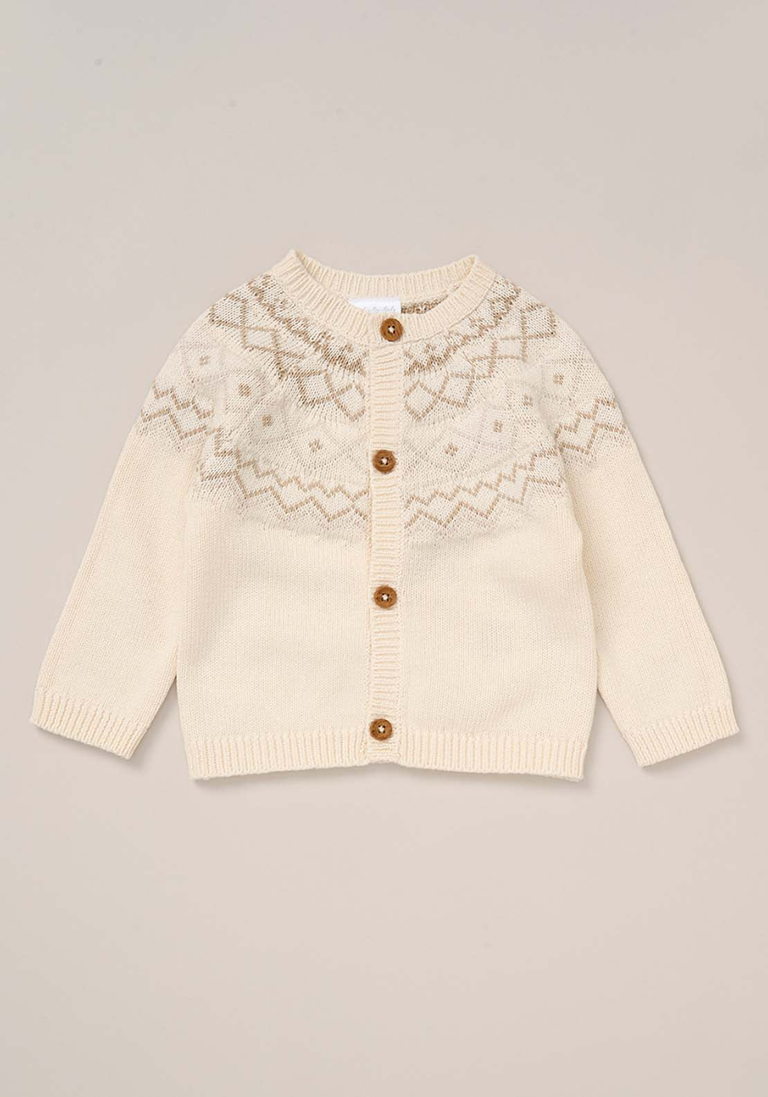 Fair Isle Knit Set - Cream