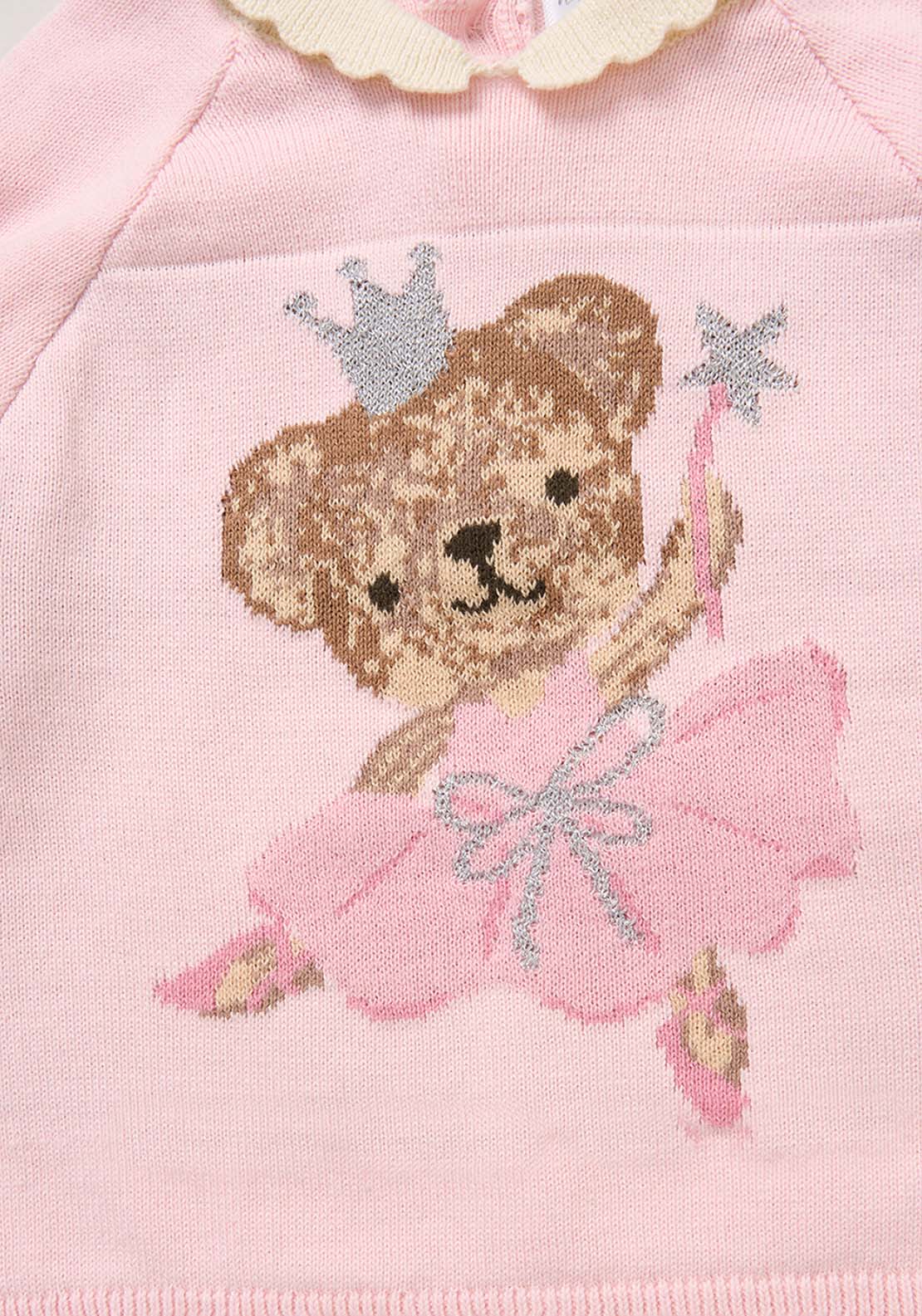 Jainco Bear Knit Set - Pink 3 Shaws Department Stores