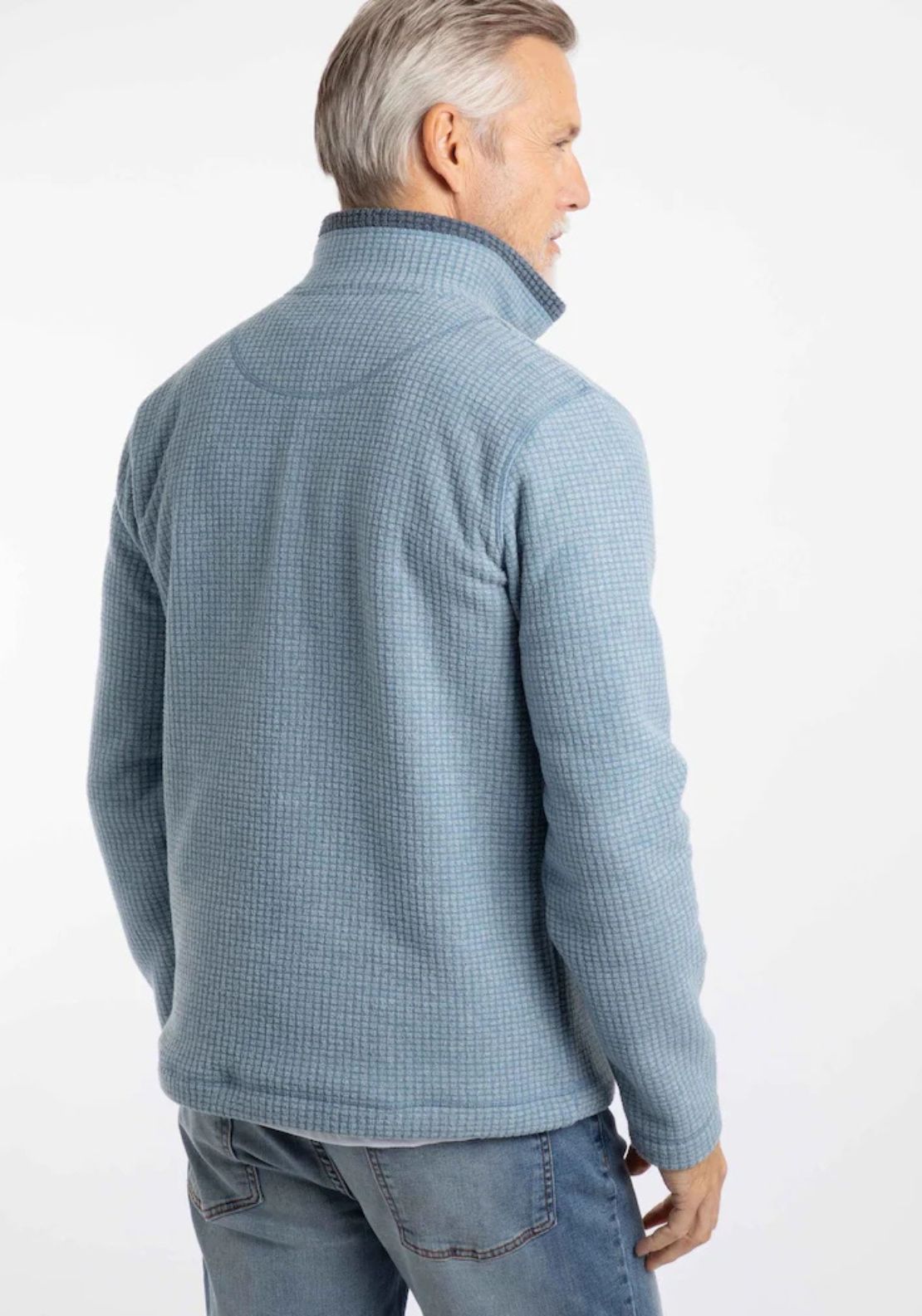 Weird Fish Newark 1/4 Zip Sweatshirt - Blue 2 Shaws Department Stores
