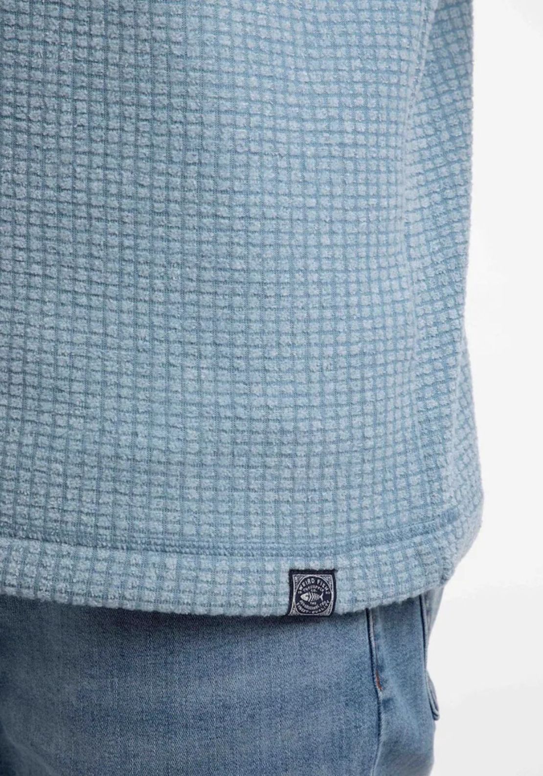Weird Fish Newark 1/4 Zip Sweatshirt - Blue 4 Shaws Department Stores