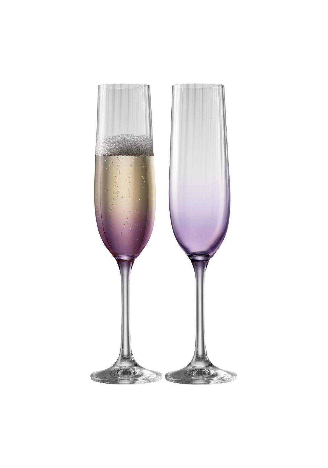 Champage Flute Set Of 2 - Purple
