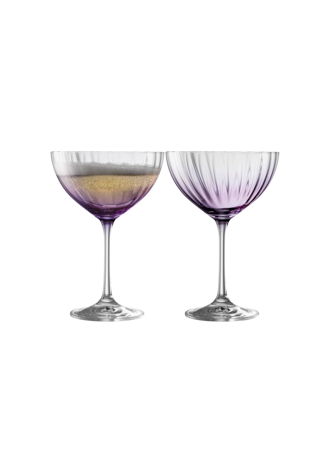 Champage Saucer Set Of 2 - Purple