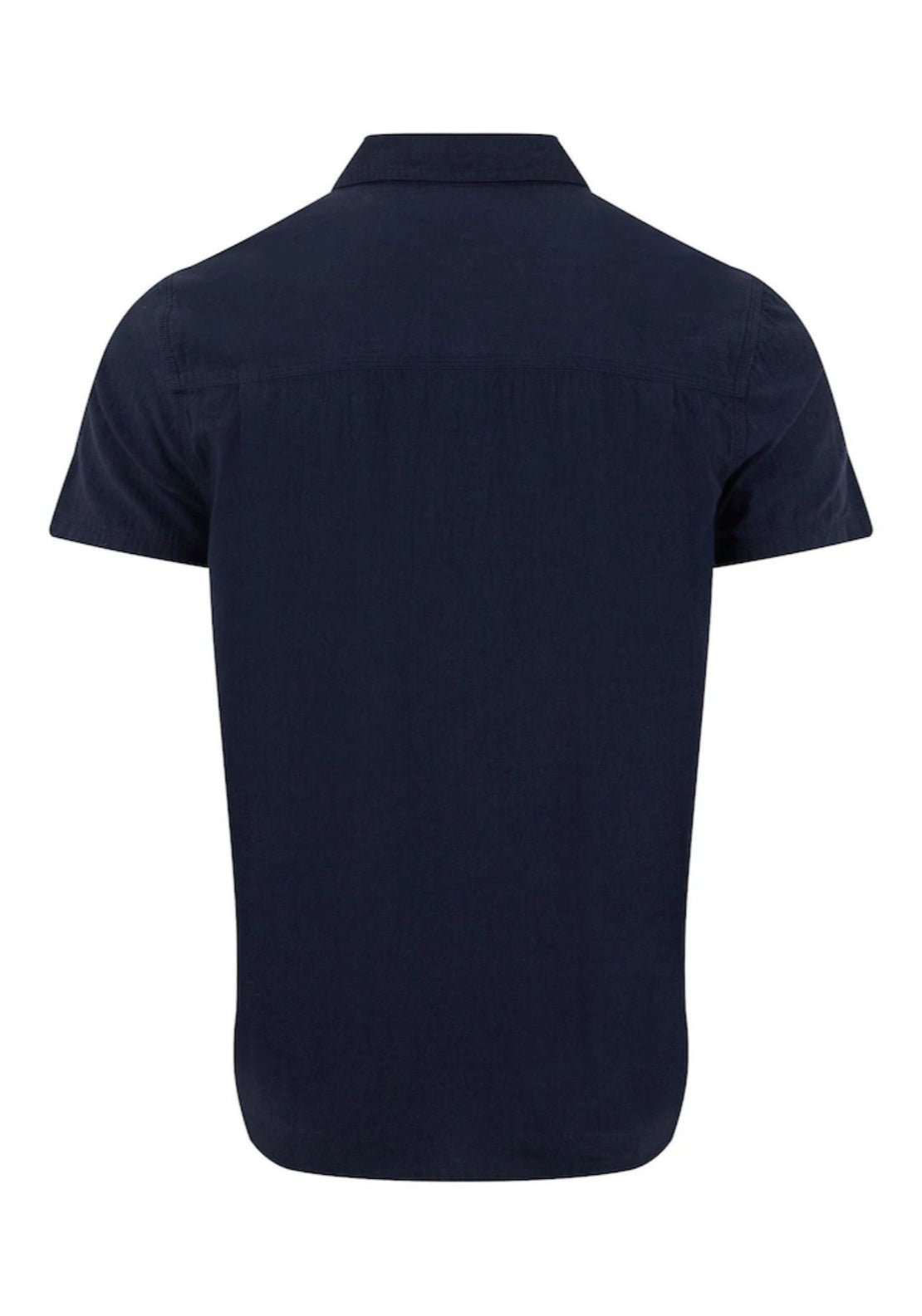 Weird Fish Hilton Textured Crepe Shirt - Navy 6 Shaws Department Stores