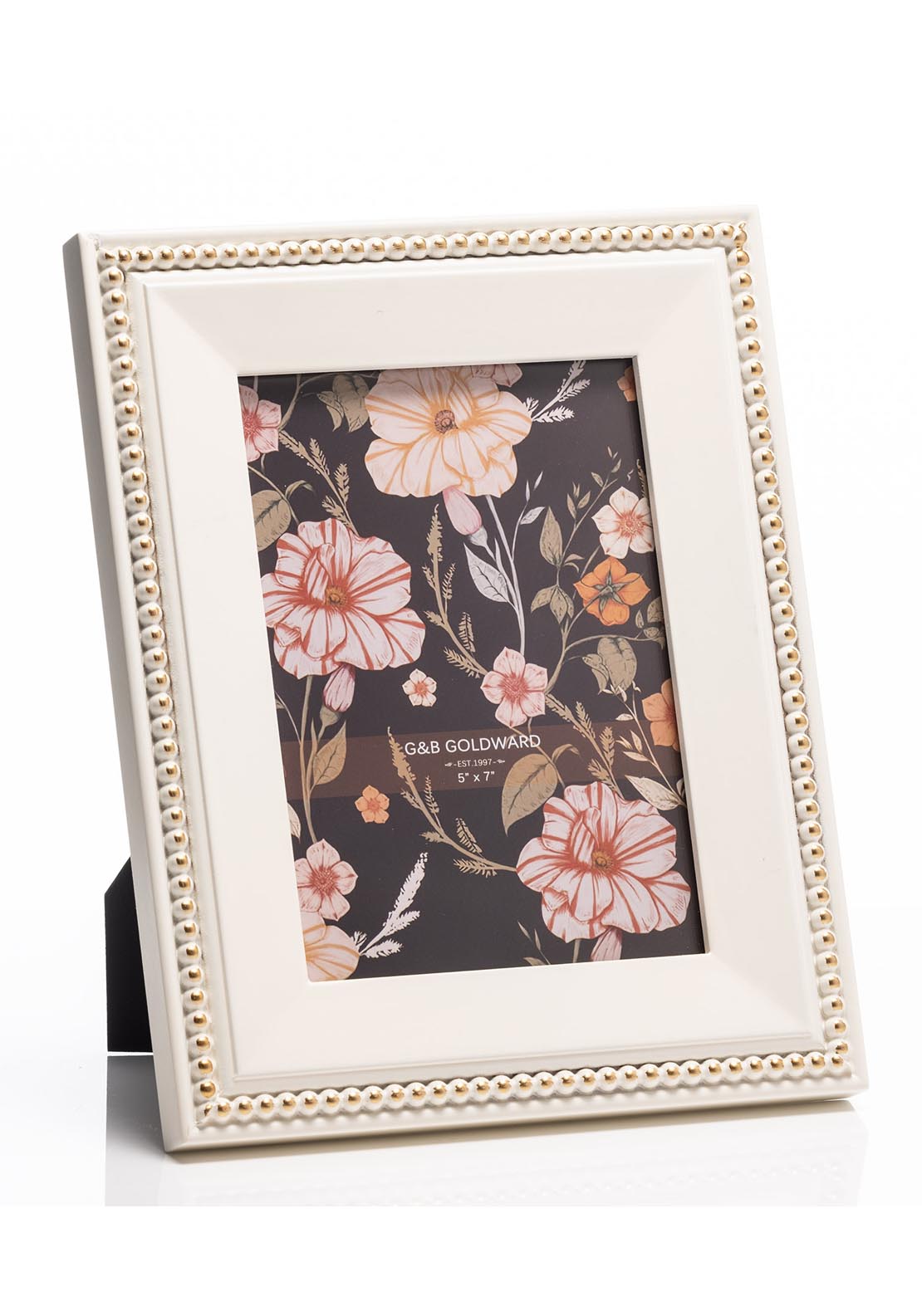 The Grange Collection Beaded Photo Frame - Ivory / Gold 1 Shaws Department Stores