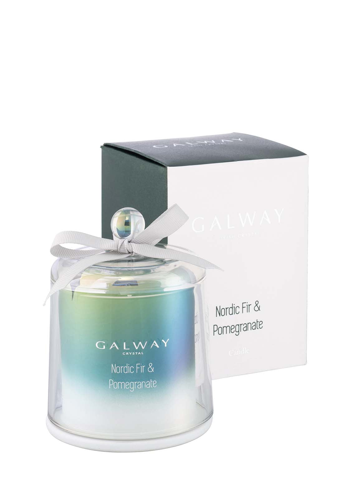 Galway Crystal Nordic Fir Pomegranate Bell Jar Candle 1 Shaws Department Stores