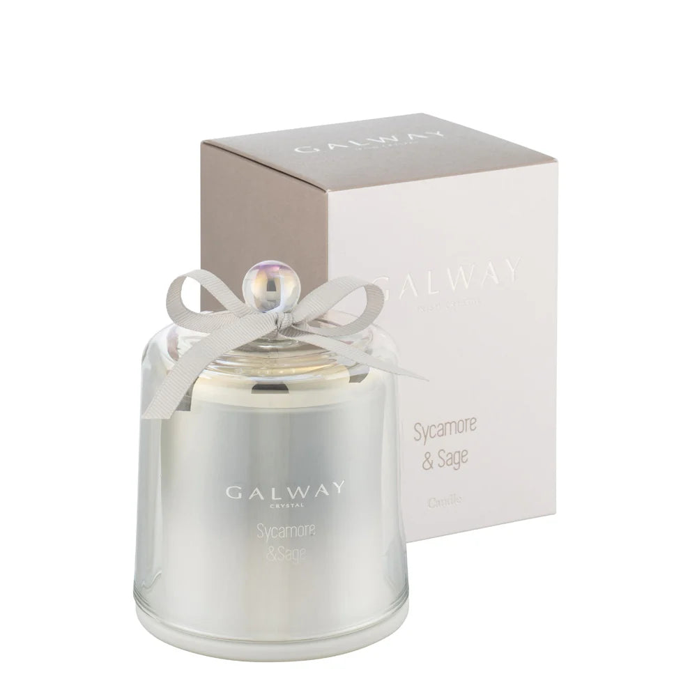 Galway Crystal Sycamore &amp; Sage Bell Candle Jar - Sycamore &amp; Sage 2 Shaws Department Stores