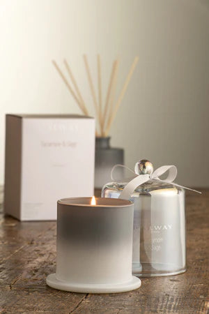 Galway Crystal Sycamore &amp; Sage Bell Candle Jar - Sycamore &amp; Sage 1 Shaws Department Stores