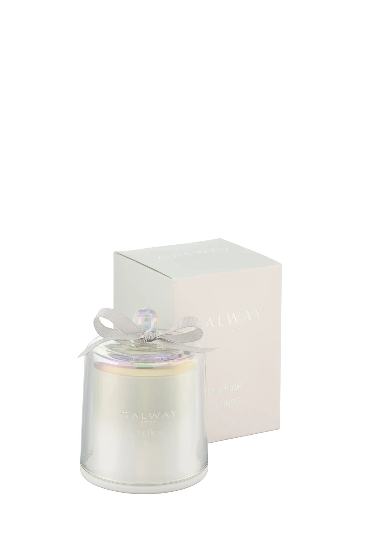 Galway Crystal Lotus Flower &amp; Thyme Bell Candle Jar - Lotus Flower &amp; Thyme 2 Shaws Department Stores