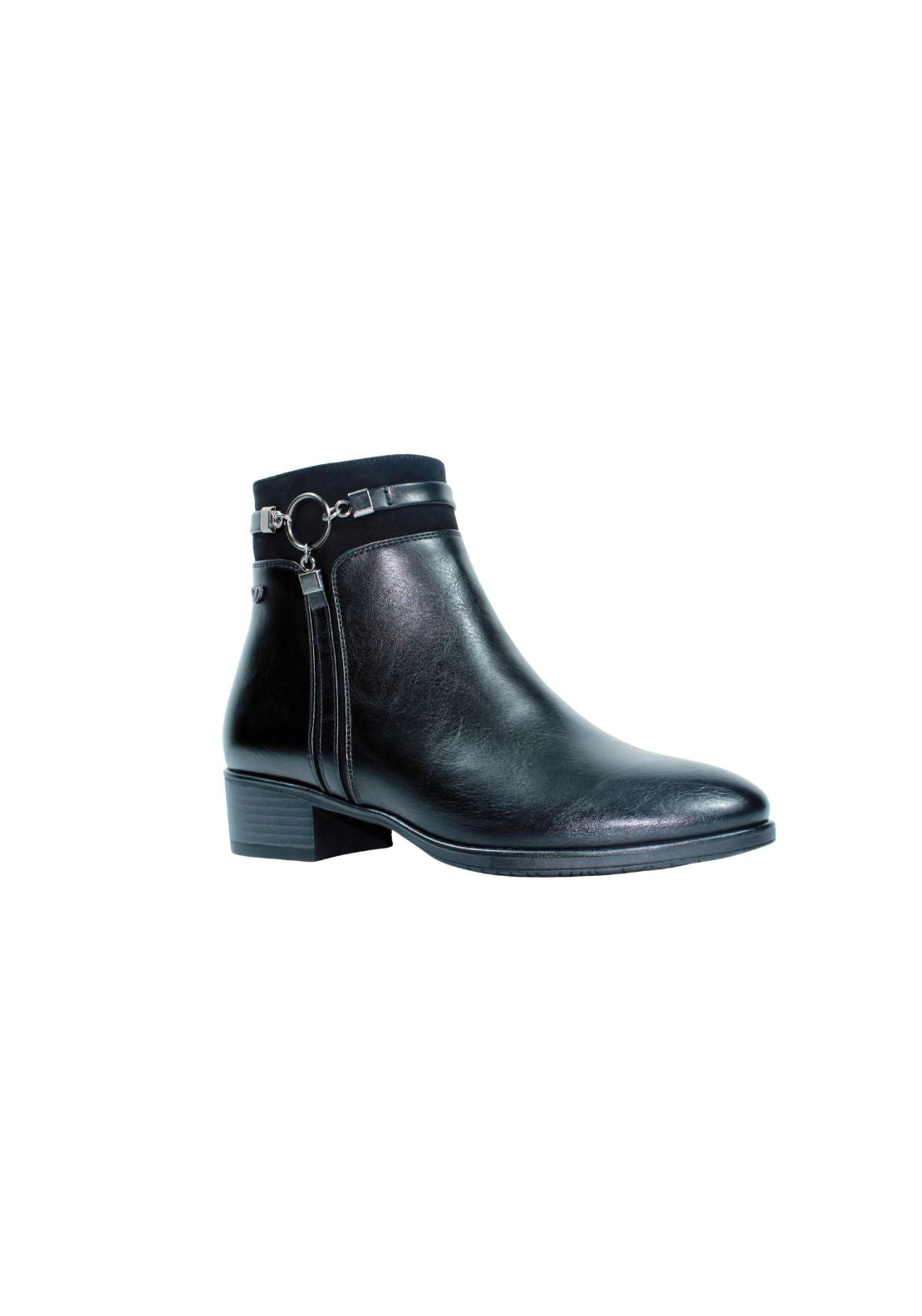 Low Side Trim Ankle Boot - Black