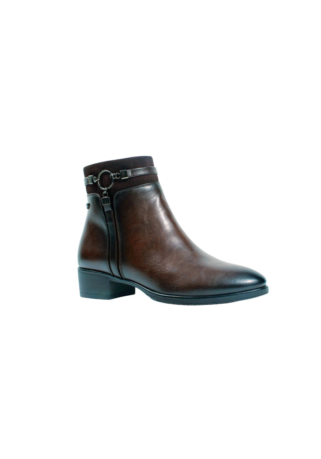 Low Side Trim Ankle Boot - Dk Brown