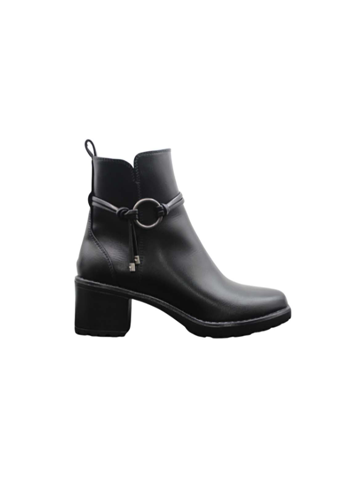 Susst Georgia24 Low Heeled Boot - Black 1 Shaws Department Stores