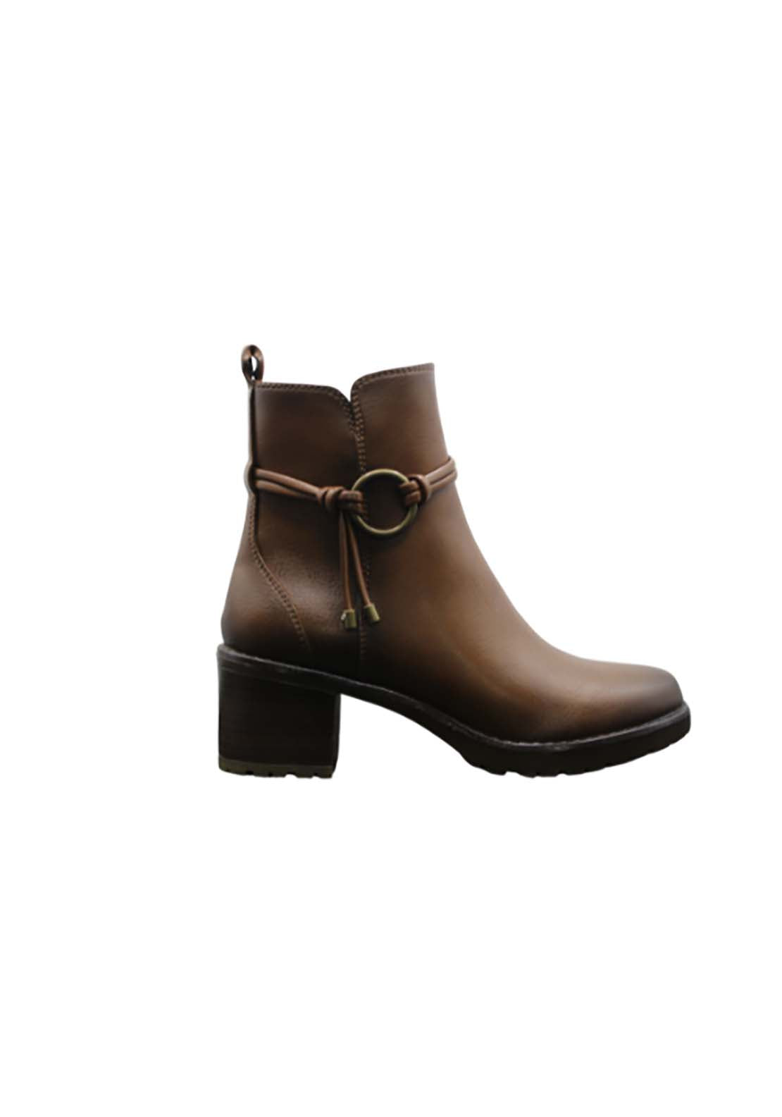 Susst Georgia24 Low Heeled Boot - Tan 1 Shaws Department Stores