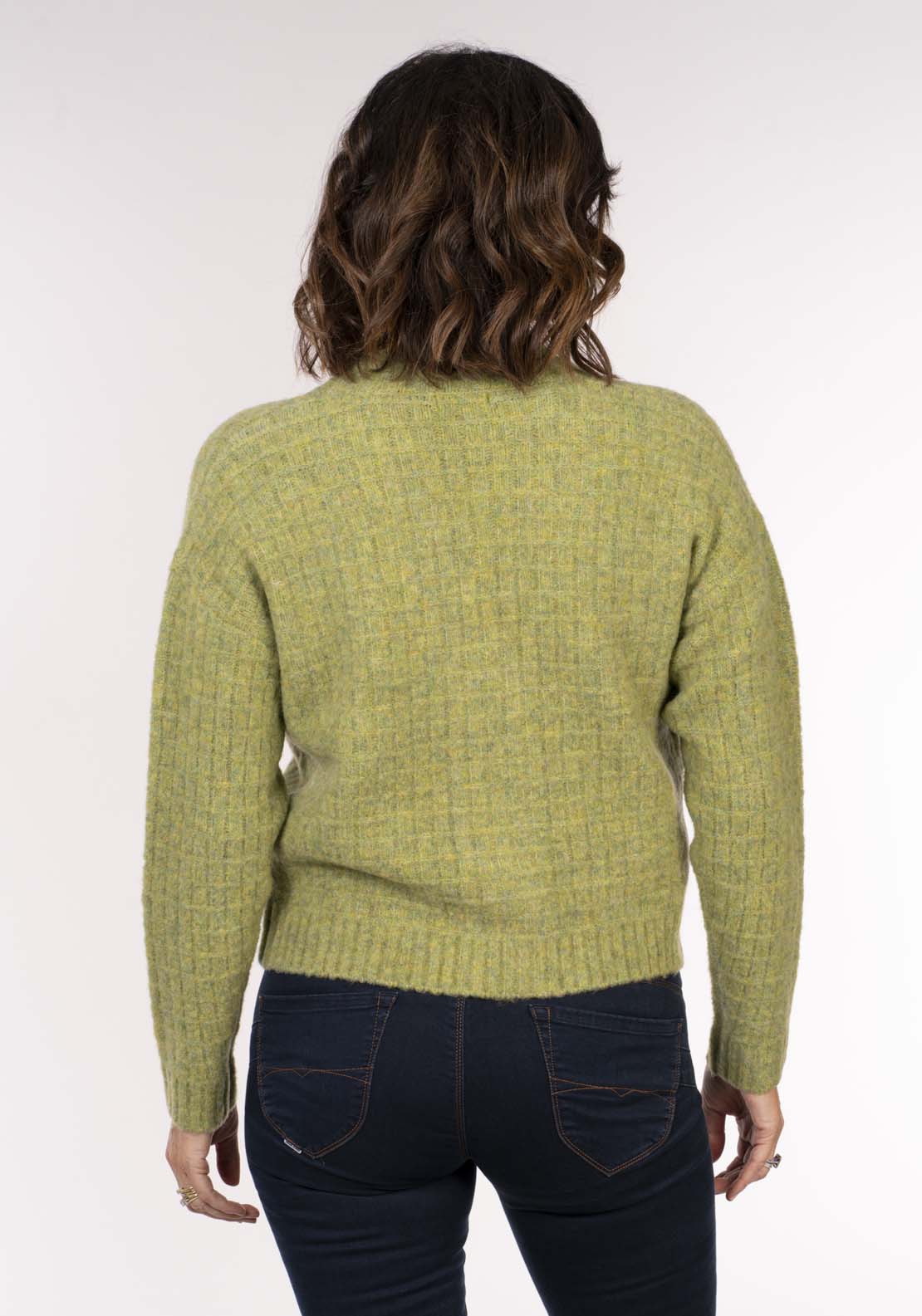 Tea Lane Waffle 3 Button Cardi - Green 6 Shaws Department Stores