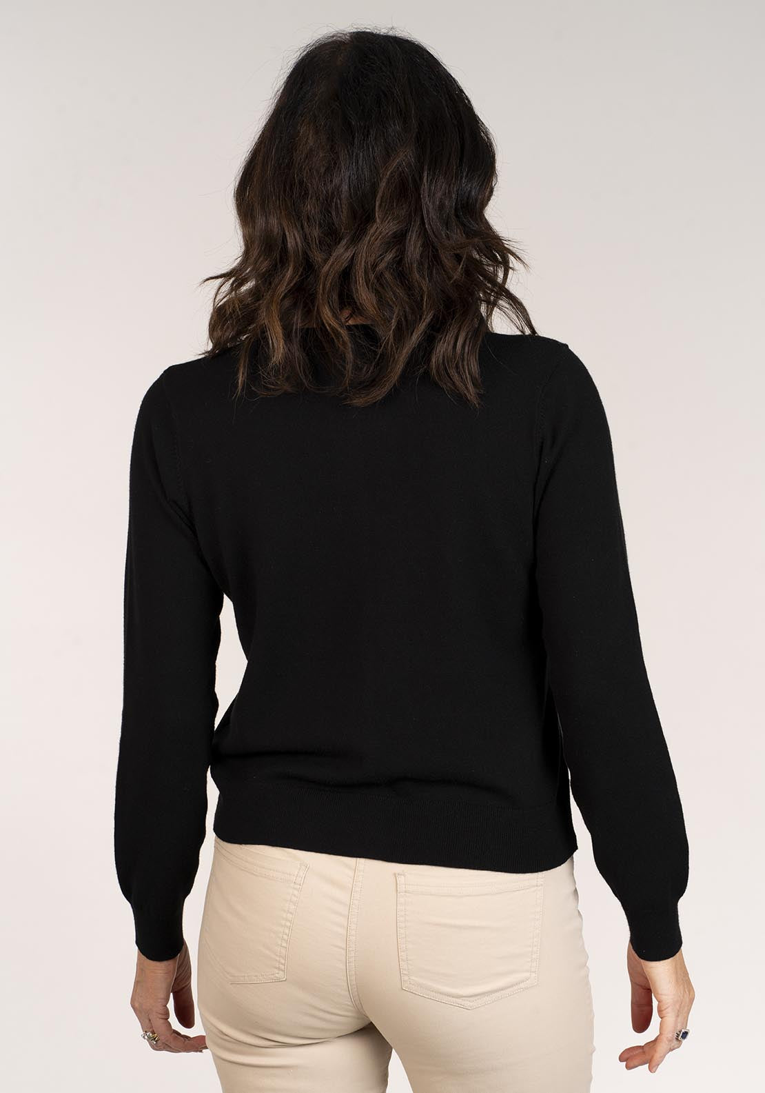 Tea Lane Long Sleeve Cardigan - Black 4 Shaws Department Stores