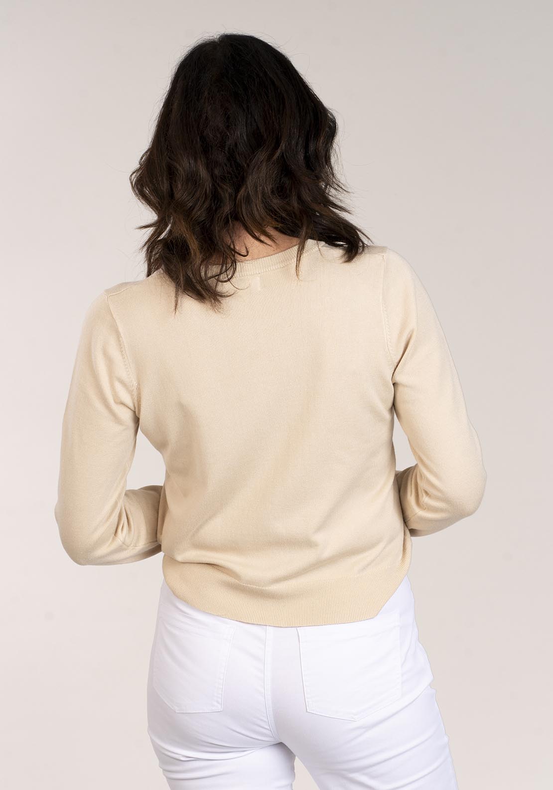 Tea Lane Long Sleeve Cardigan - Beige 4 Shaws Department Stores