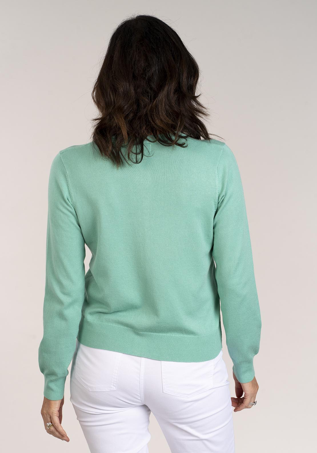 Tea Lane Long Sleeve Cardigan - Green 3 Shaws Department Stores