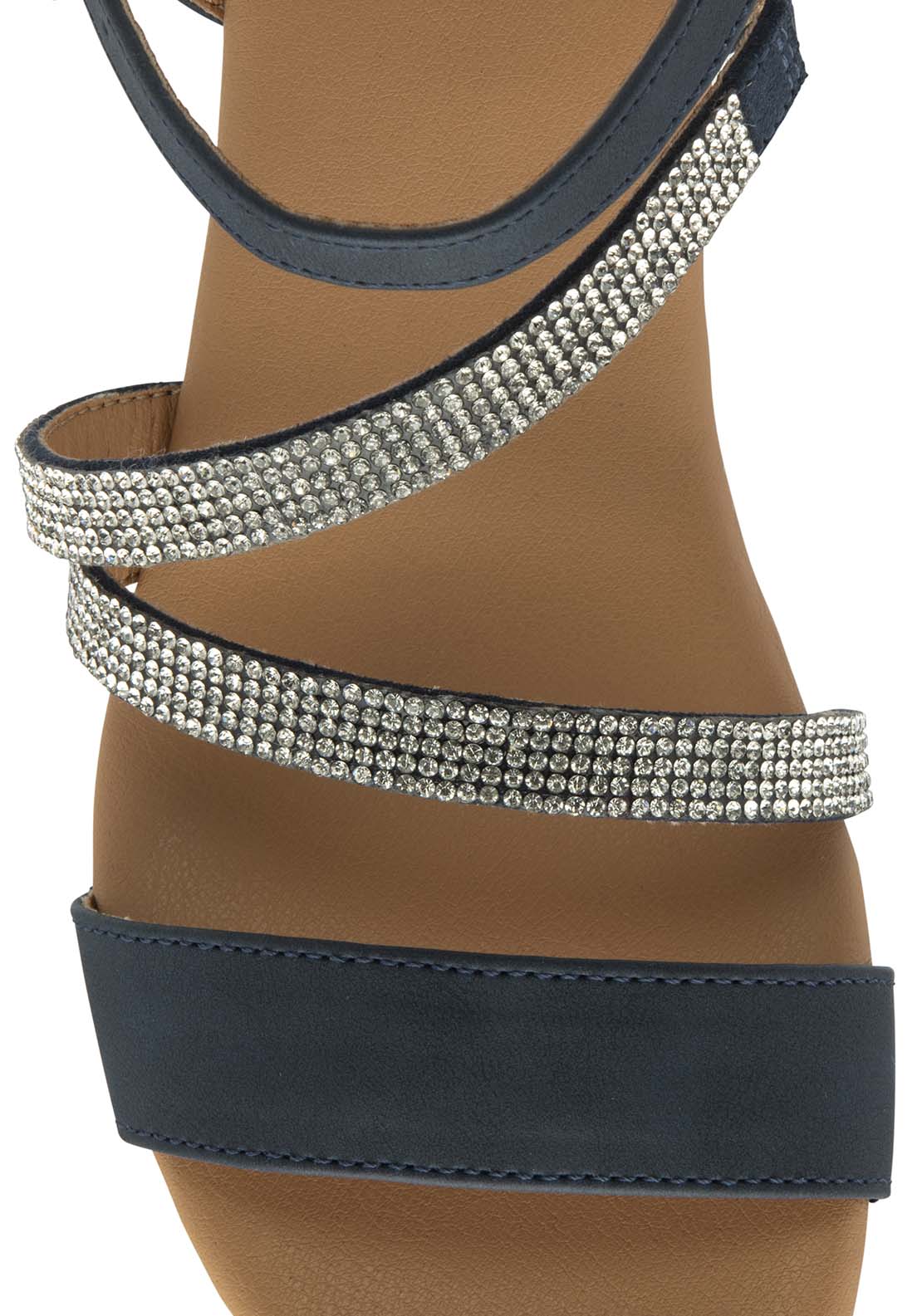 Lotus Goldie Sandal - Navy 4 Shaws Department Stores