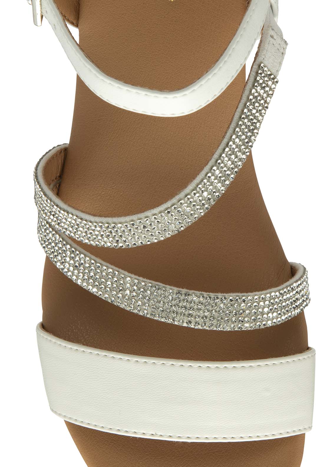 Lotus Goldie Sandal - White 4 Shaws Department Stores