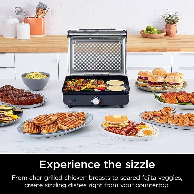 Ninja Sizzle Indoor Grill &amp; Flat Plate | GR101UK 5 Shaws Department Stores