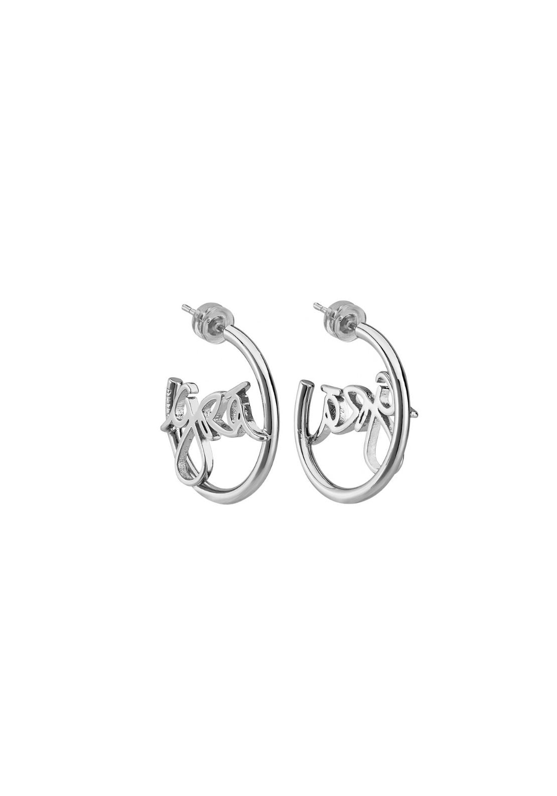 Don’t Kill My Vibe Grá Beag Hoop Earrings - Silver 1 Shaws Department Stores