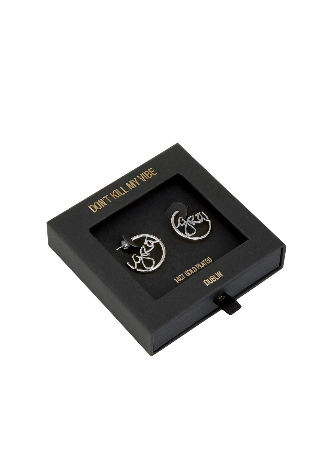 Don’t Kill My Vibe Grá Beag Hoop Earrings - Silver 2 Shaws Department Stores