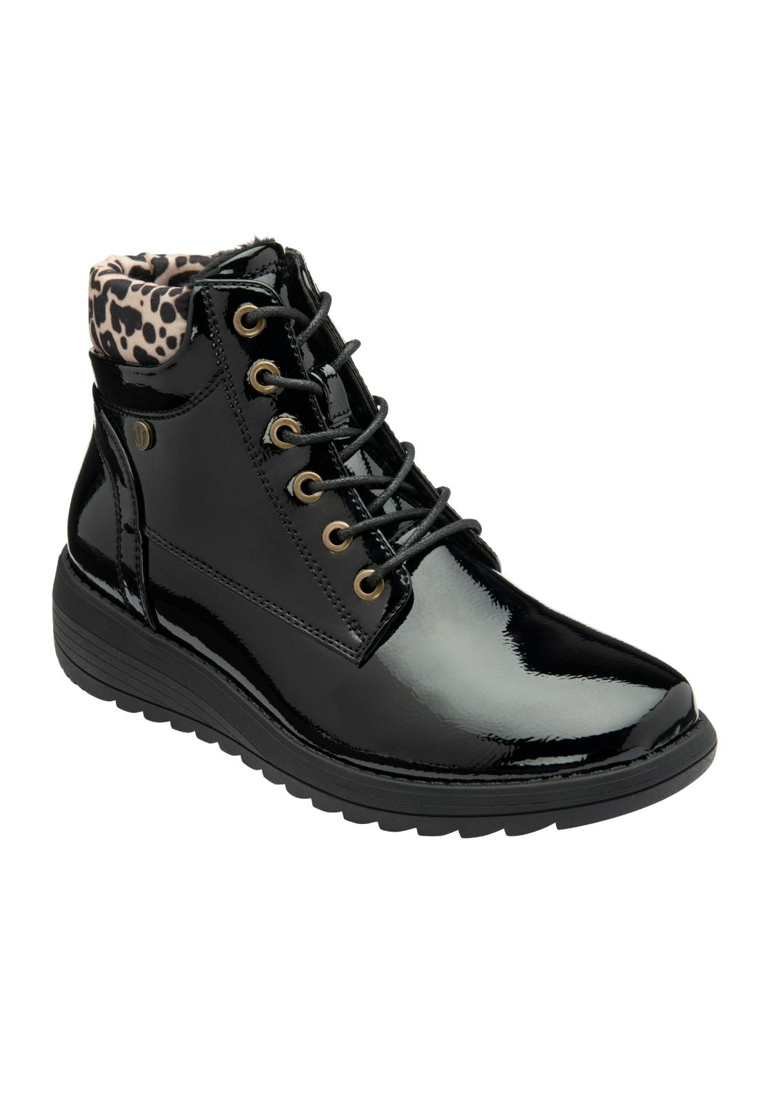 Lotus Gracie Ankle Boot - Black Patent 1 Shaws Department Stores