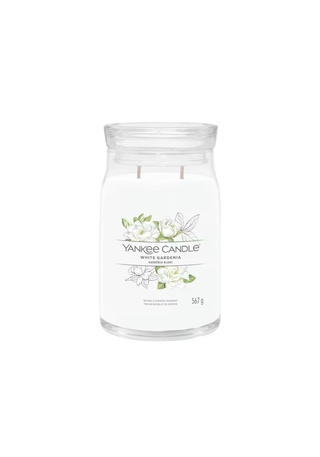 Signature Large Jar White Gardenia - White