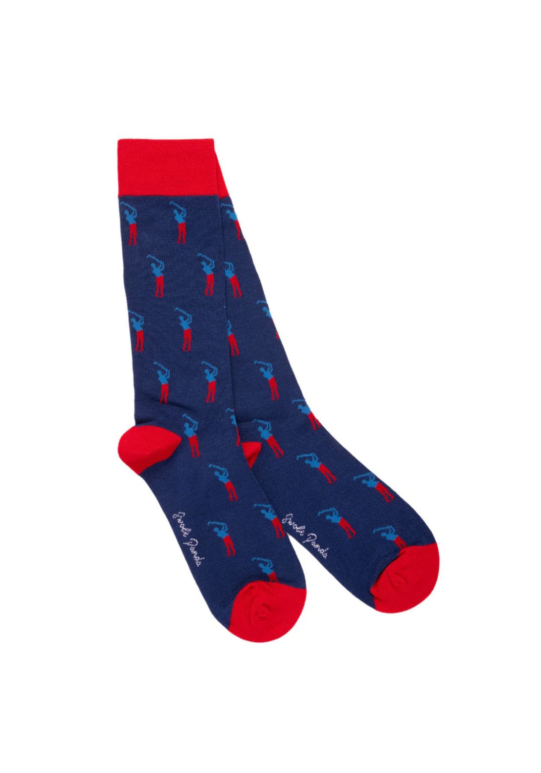 Swole Panda Golfer Socks - Navy 1 Shaws Department Stores