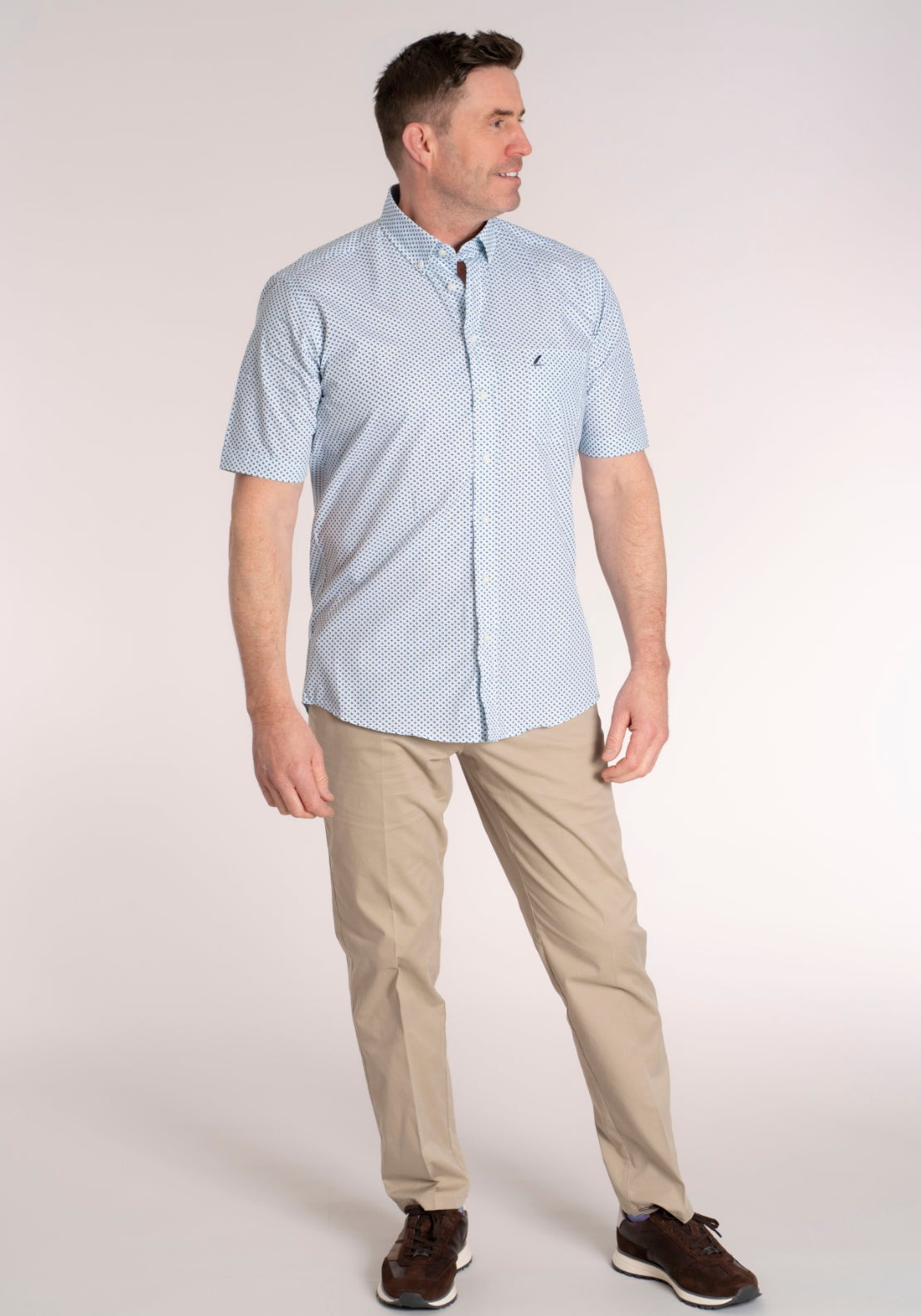 Gurteen Cotton Blend Lonford Chino - Beige 6 Shaws Department Stores