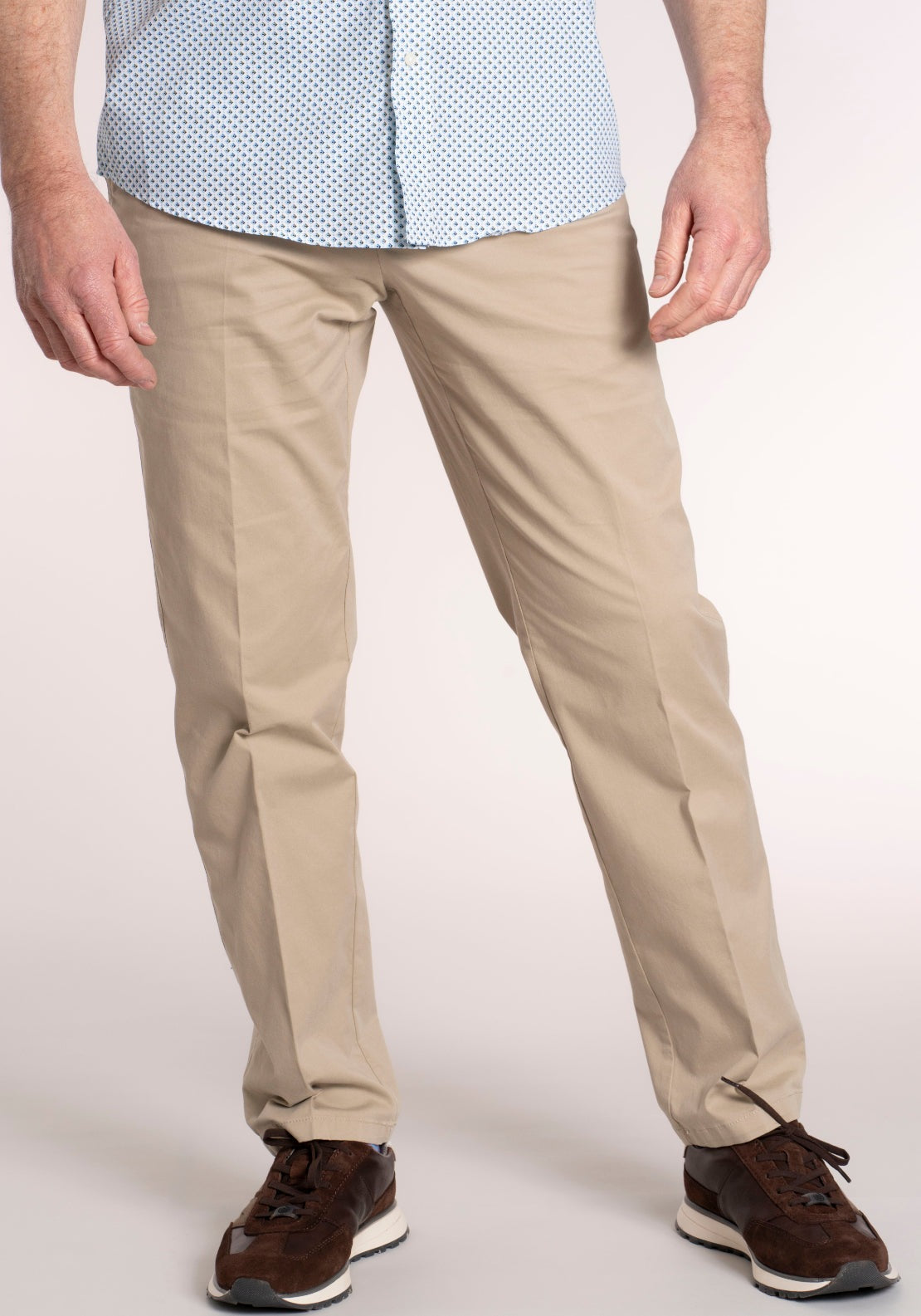 Gurteen Cotton Blend Lonford Chino - Beige 5 Shaws Department Stores