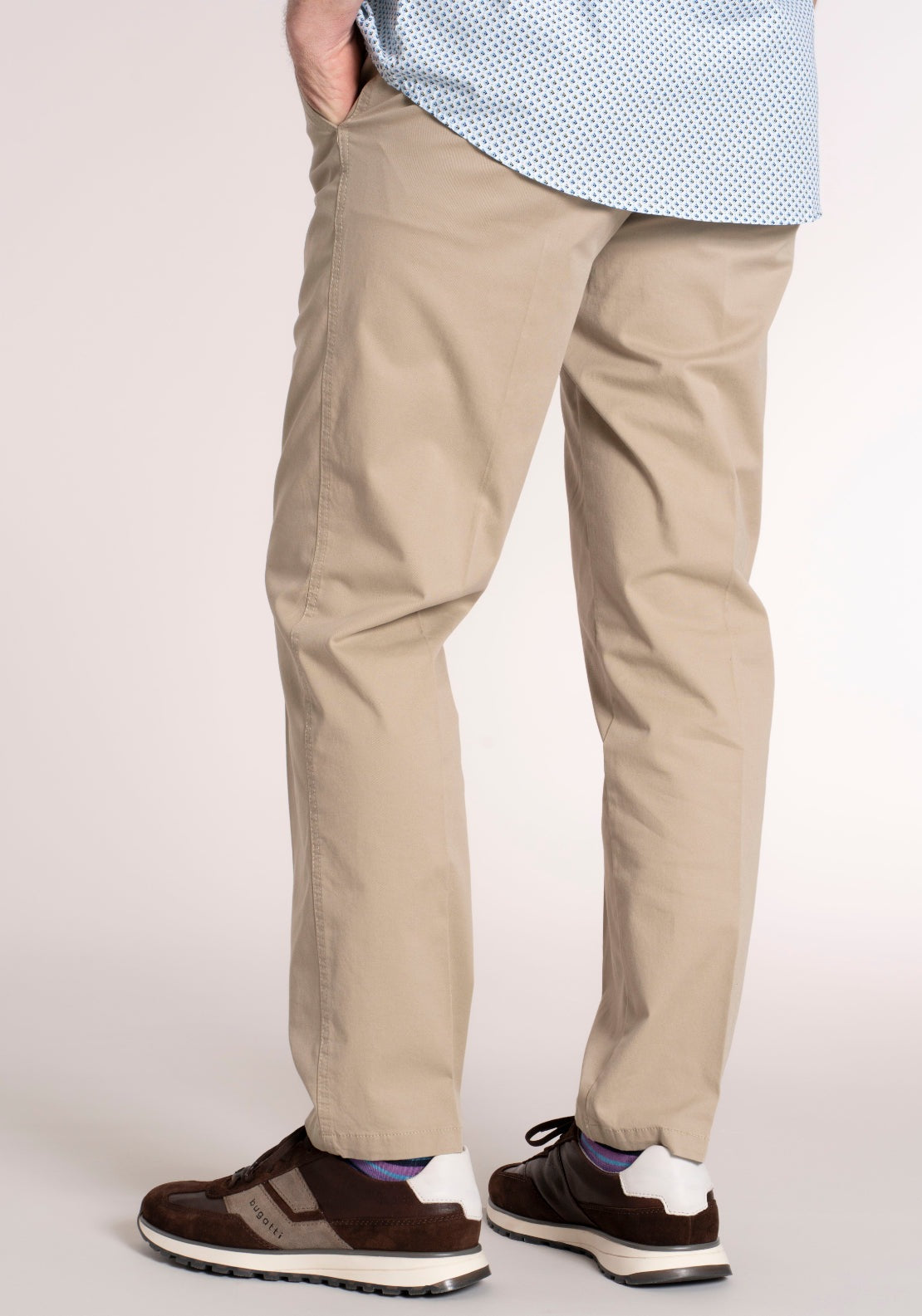 Gurteen Cotton Blend Lonford Chino - Beige 4 Shaws Department Stores