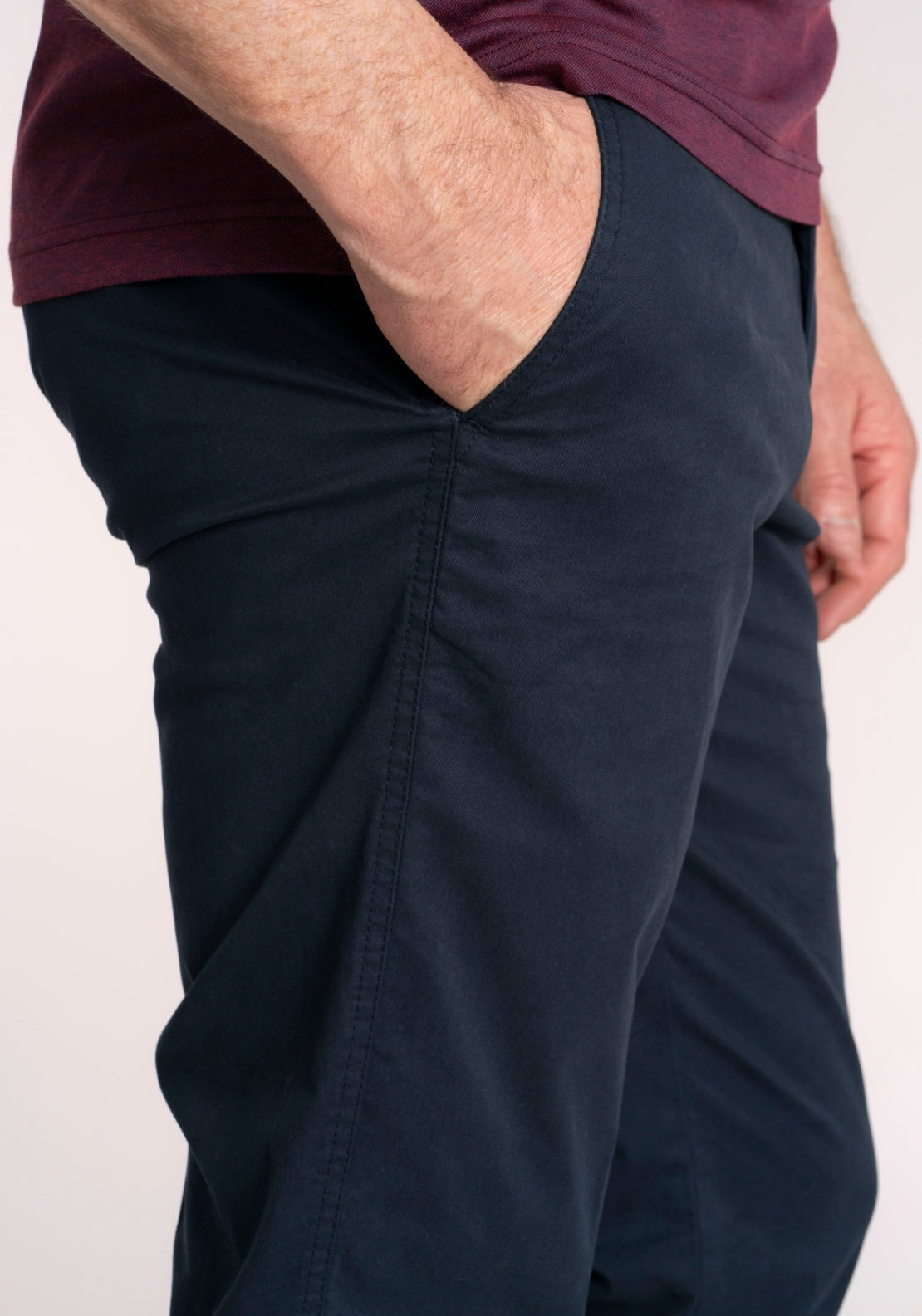 Gurteen Cotton Blend Lonford Chino - Navy 4 Shaws Department Stores