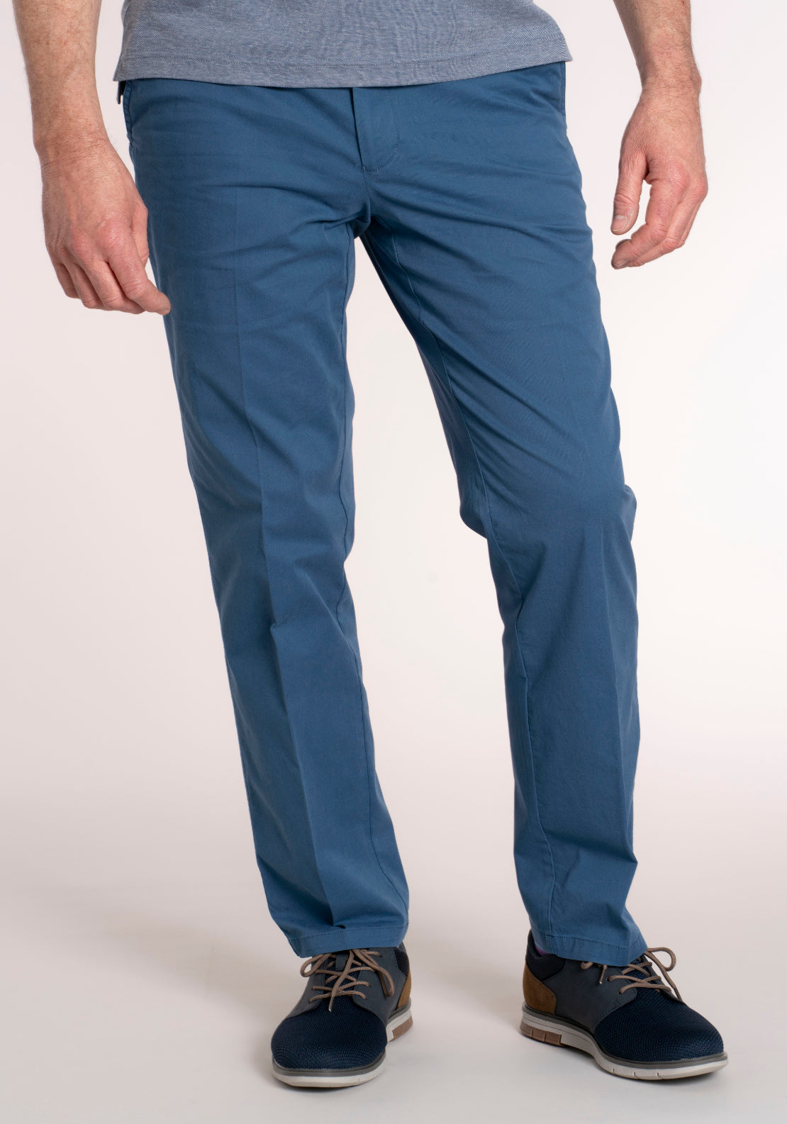 Gurteen Cotton Blend Lonford Chino - Blue 1 Shaws Department Stores