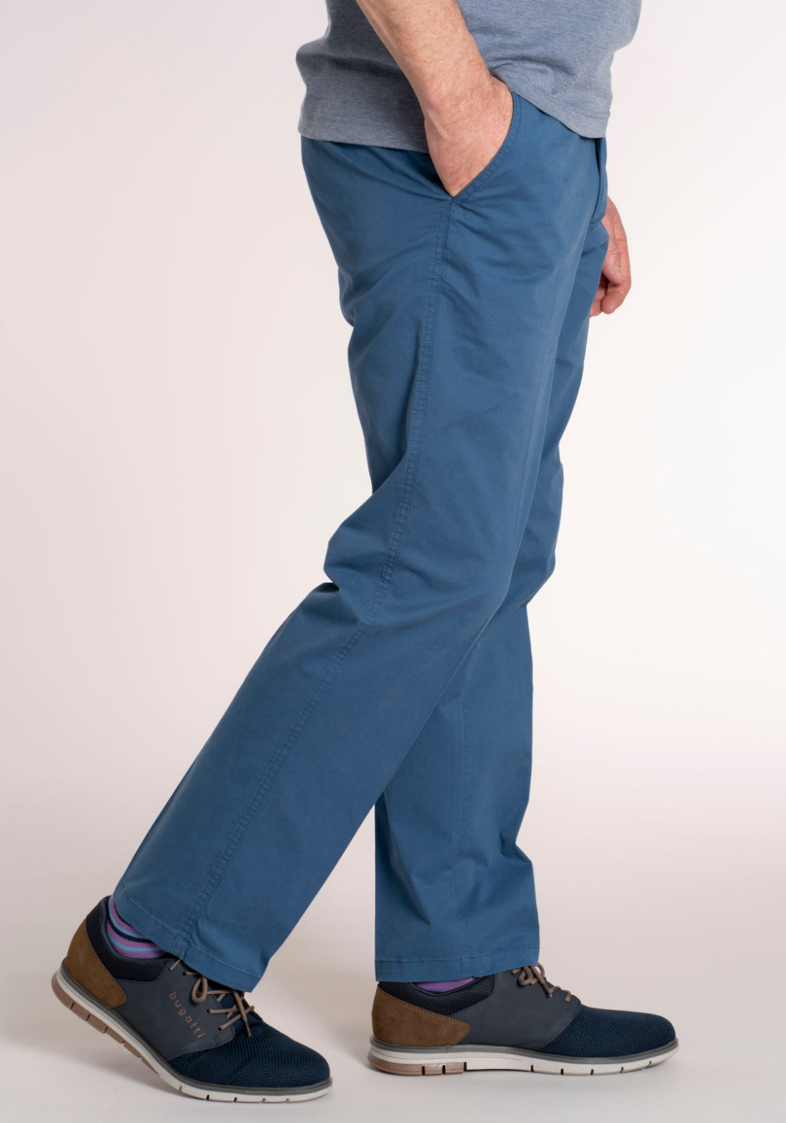 Gurteen Cotton Blend Lonford Chino - Blue 3 Shaws Department Stores