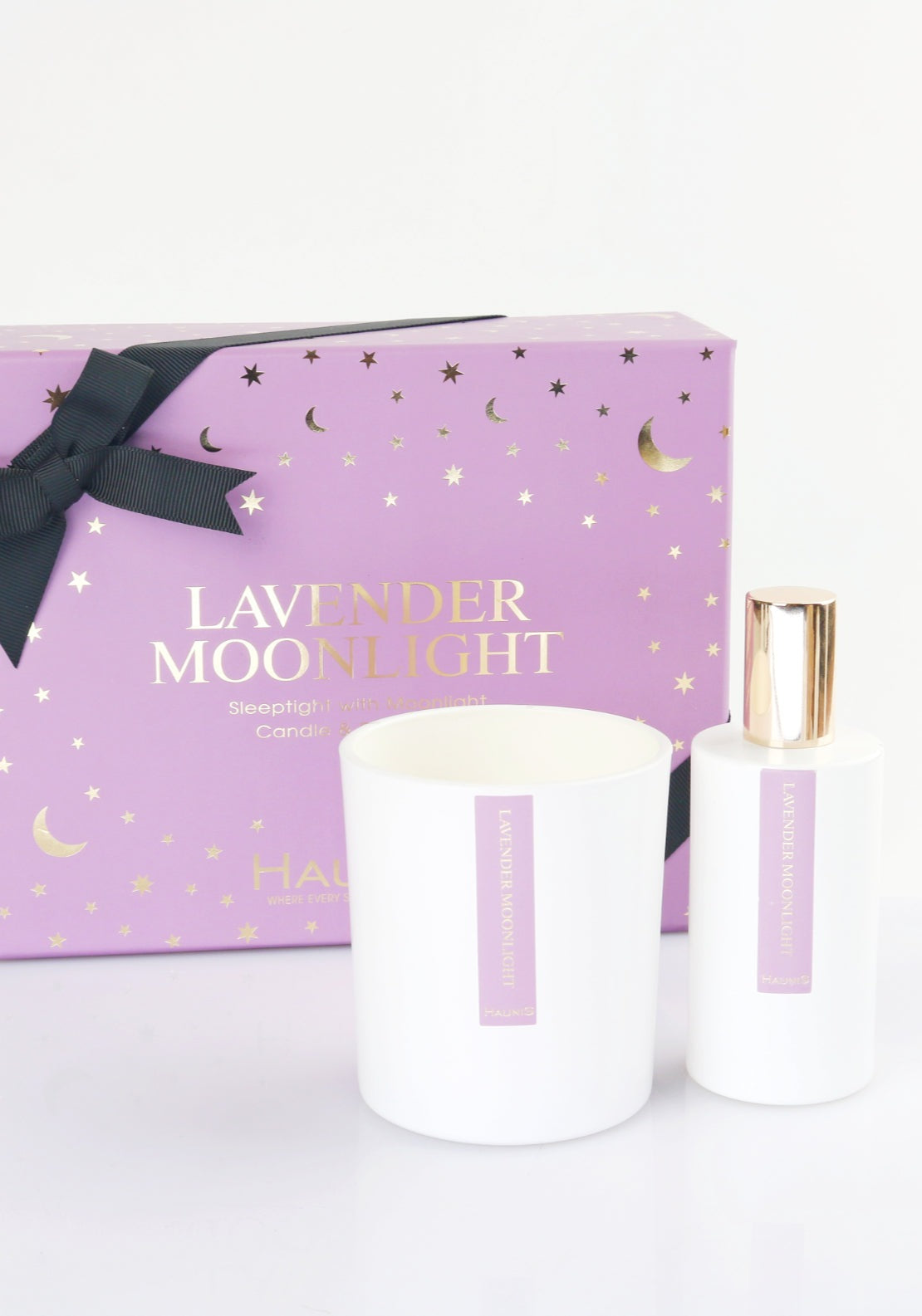 Haunis Lavendar Moonlight Candle &amp; Pillow Mist Set - Purple 1 Shaws Department Stores