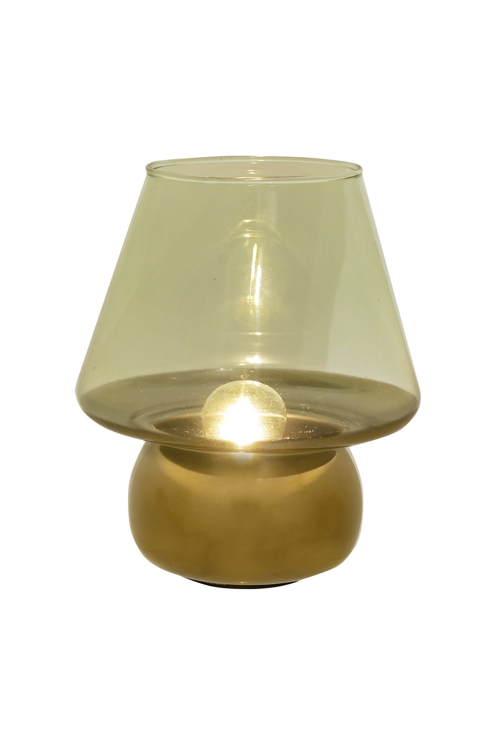 The Home Collection Hestia Green &amp; Gold LED Lamp 20.5cm 1 Shaws Department Stores