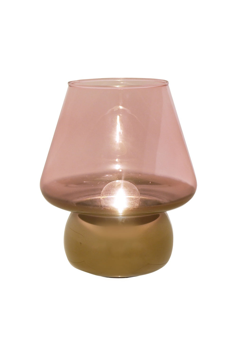 The Home Collection Hestia Pink &amp; Gold Glass LED Light 20.5 cm 1 Shaws Department Stores