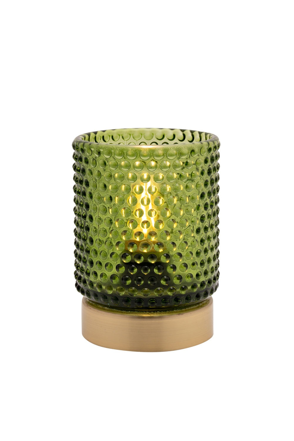 The Home Collection Green Glass Cup with LED Bulb Light 1 Shaws Department Stores