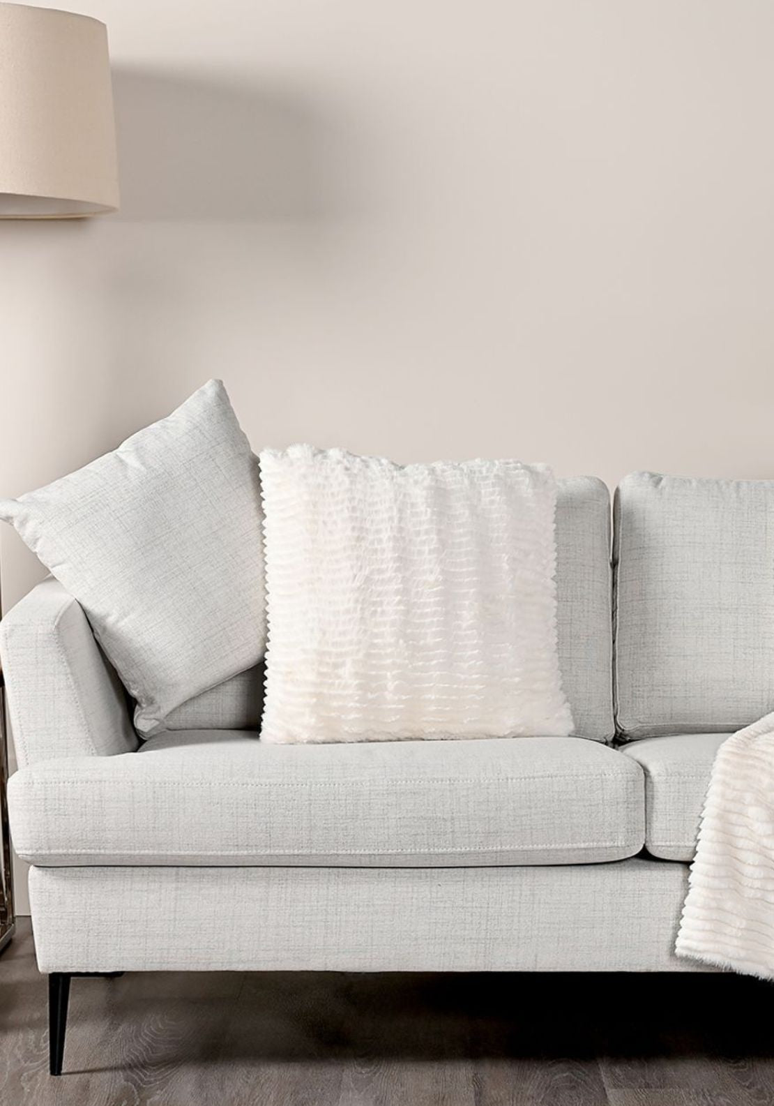 Soft Ripple Cushion - White